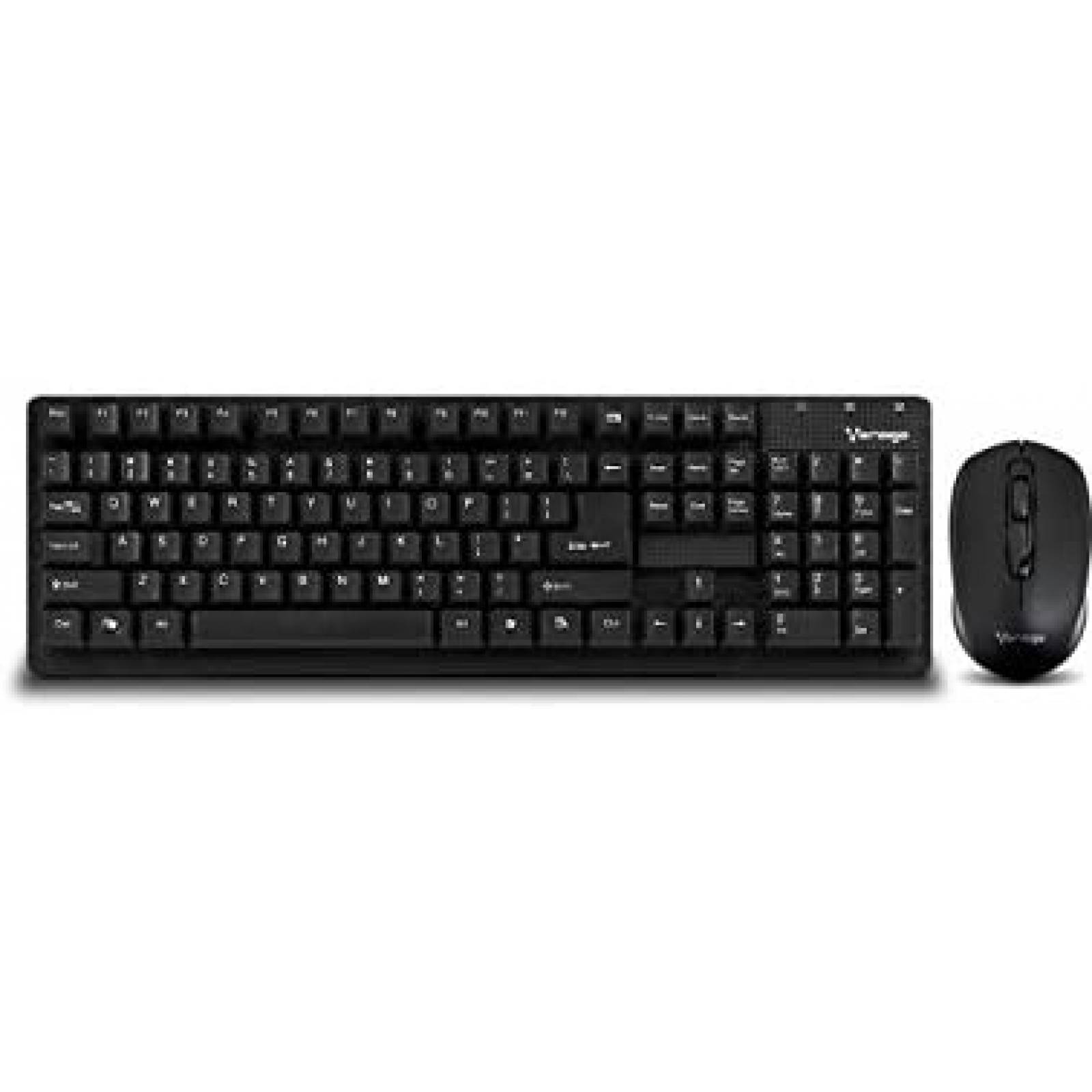 Teclado y Mouse Vorago KM-106, conexión USB, Español, teclado numérico, color Negro