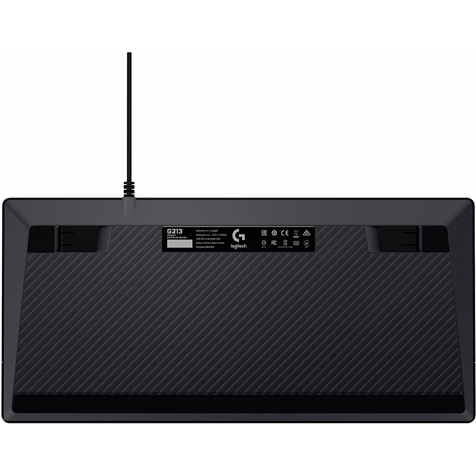 Teclado Gaming Logitech G213 Prodigy con retroiluminación RGB, controles multimedia, resistente a salpicaduras, interfaz USB2.0, (Versión Inglés)