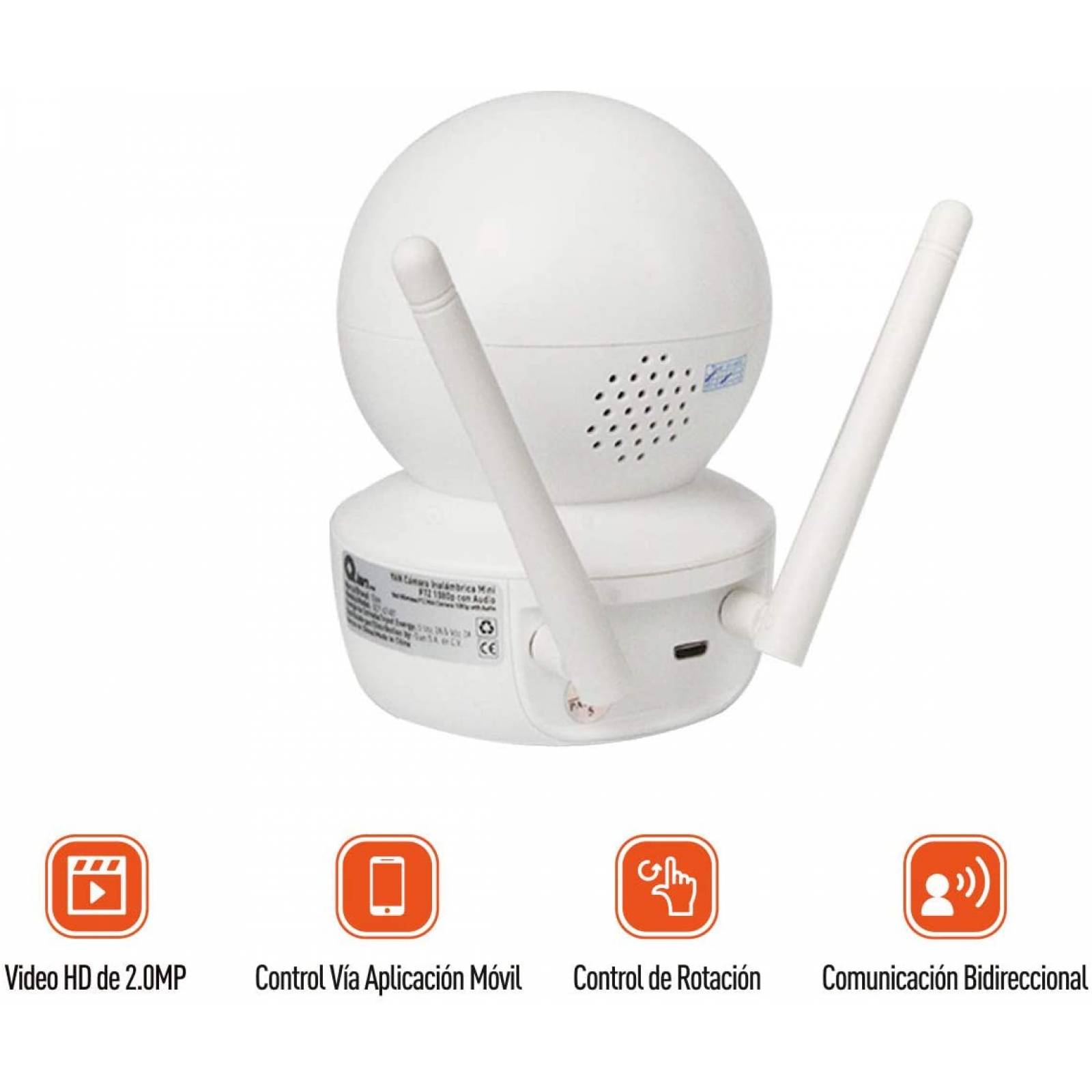 CAMARA DE VIGILANCIA QIAN QCY-62401 MINI PTZ, INALAMB 1080P INFRAR 10M