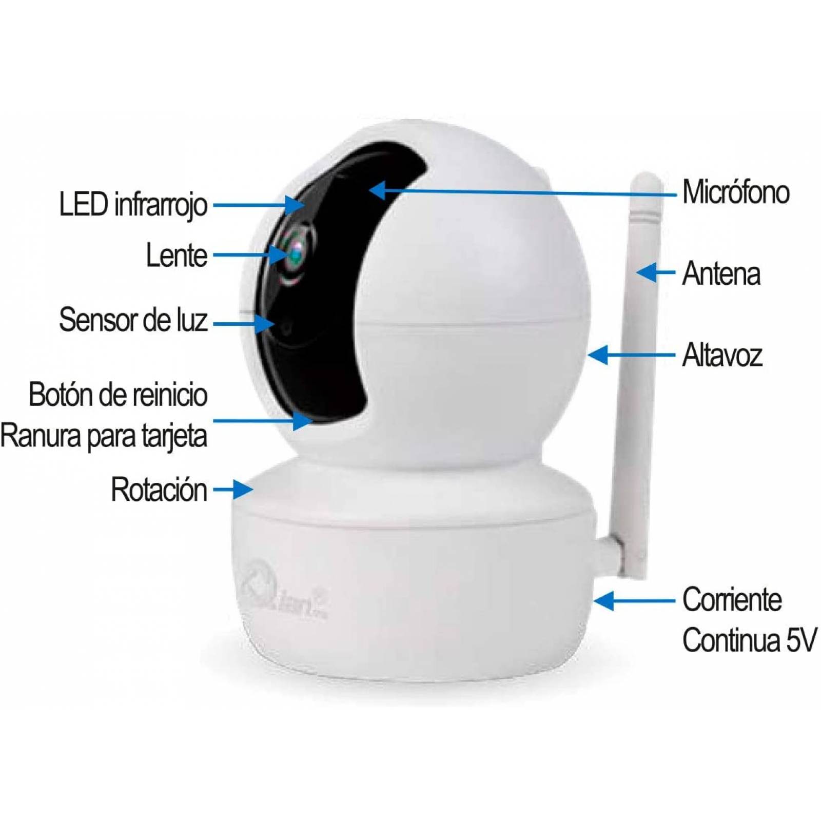 CAMARA DE VIGILANCIA QIAN QCY-62401 MINI PTZ, INALAMB 1080P INFRAR 10M