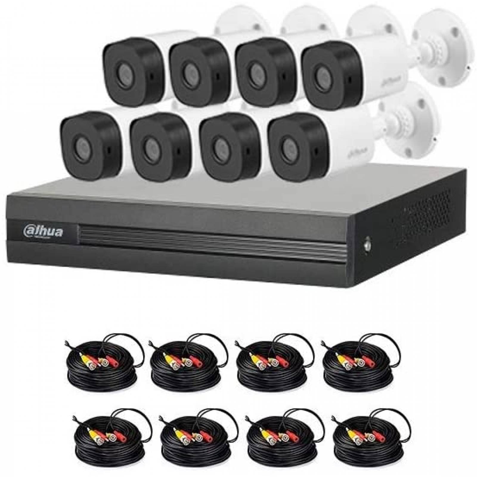 KIT DAHUA COOPER XVR1A04KIT, DVR 4 Canales, 4 CAMARAS B1A11 1 MEGAPIXEL, H.264, 4 Cables Siames 20mts, Fuente de Poder, no incluye disco duro