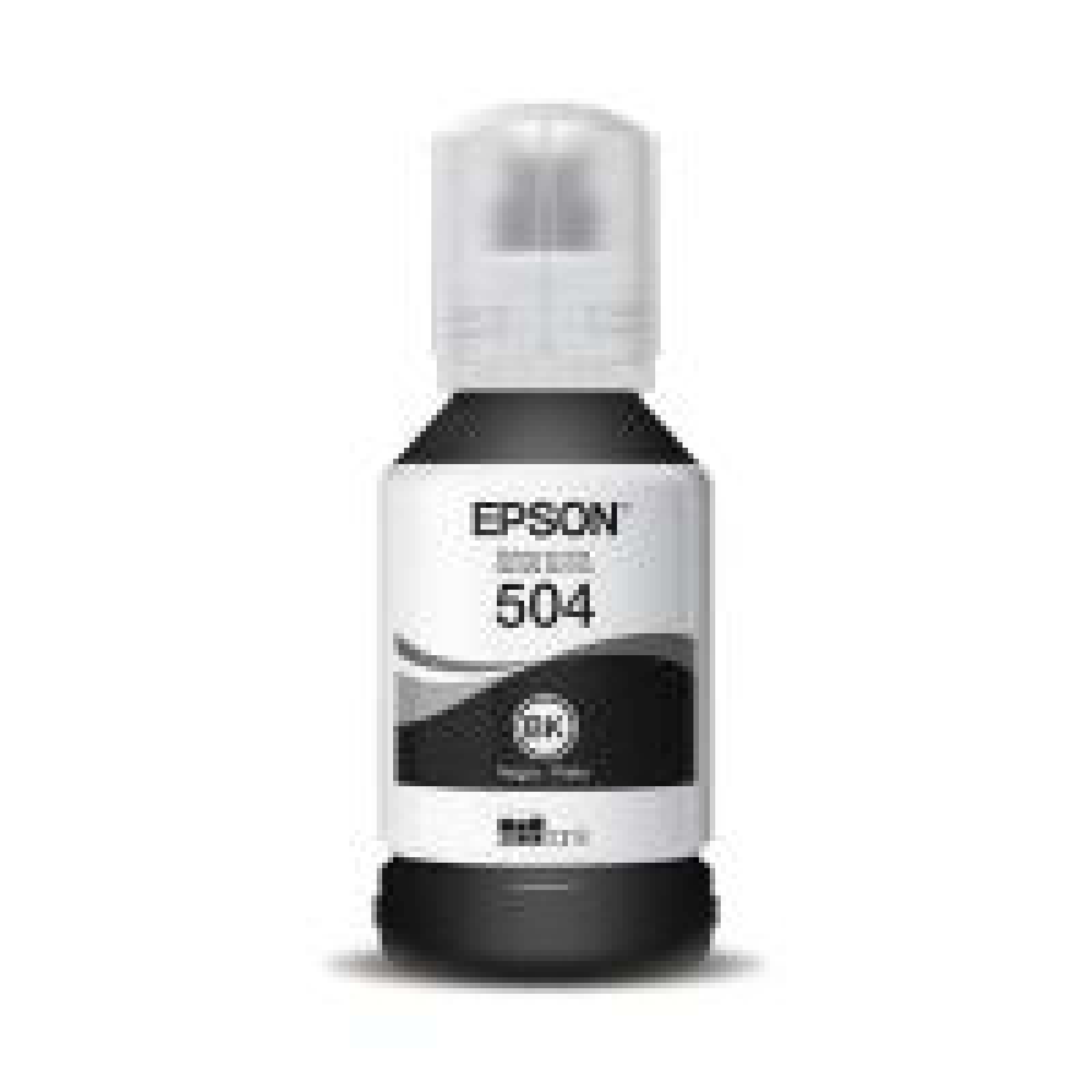 Botella de tinta Epson 504 Negro (T504120-AL) 127Ml, para L4150, L4160, L6161, L6171 original