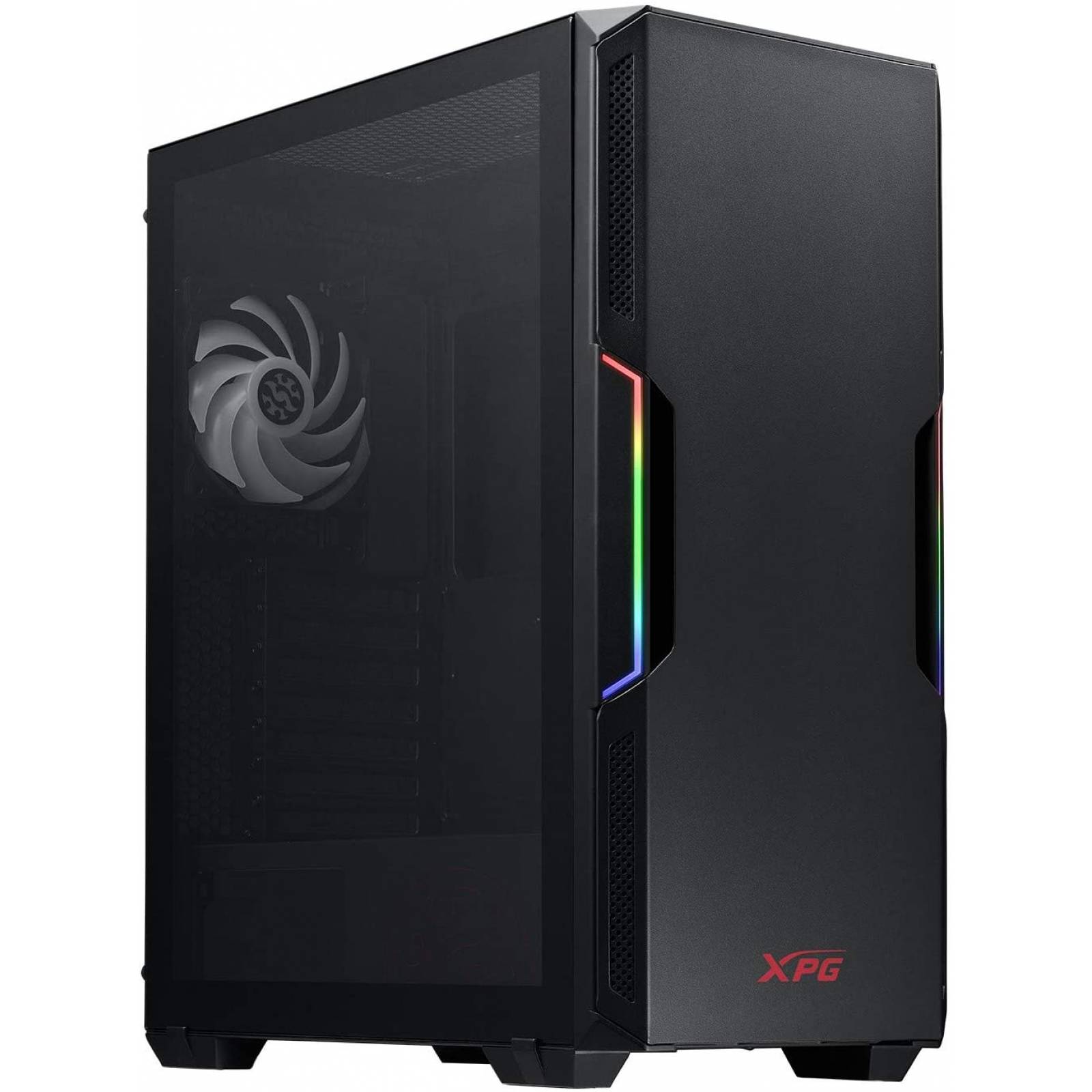 Gabinete XPG Starker, Media-Torre, Panel Lateral de Vidrio, Panel Frontal Magnetico, 2 Ventiladores 120mm, 7 Ranuras Pci-e, Sin Fuente, Color Negro