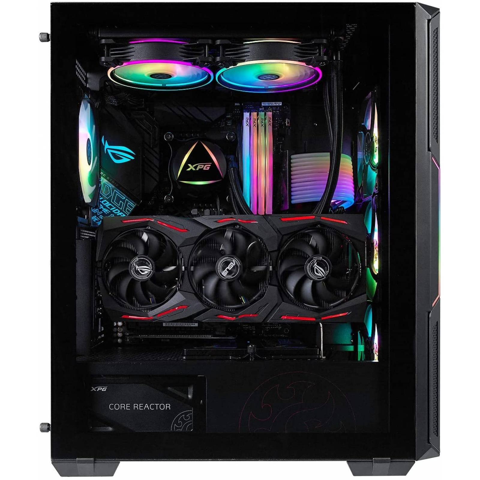 Gabinete XPG Starker, Media-Torre, Panel Lateral de Vidrio, Panel Frontal Magnetico, 2 Ventiladores 120mm, 7 Ranuras Pci-e, Sin Fuente, Color Negro