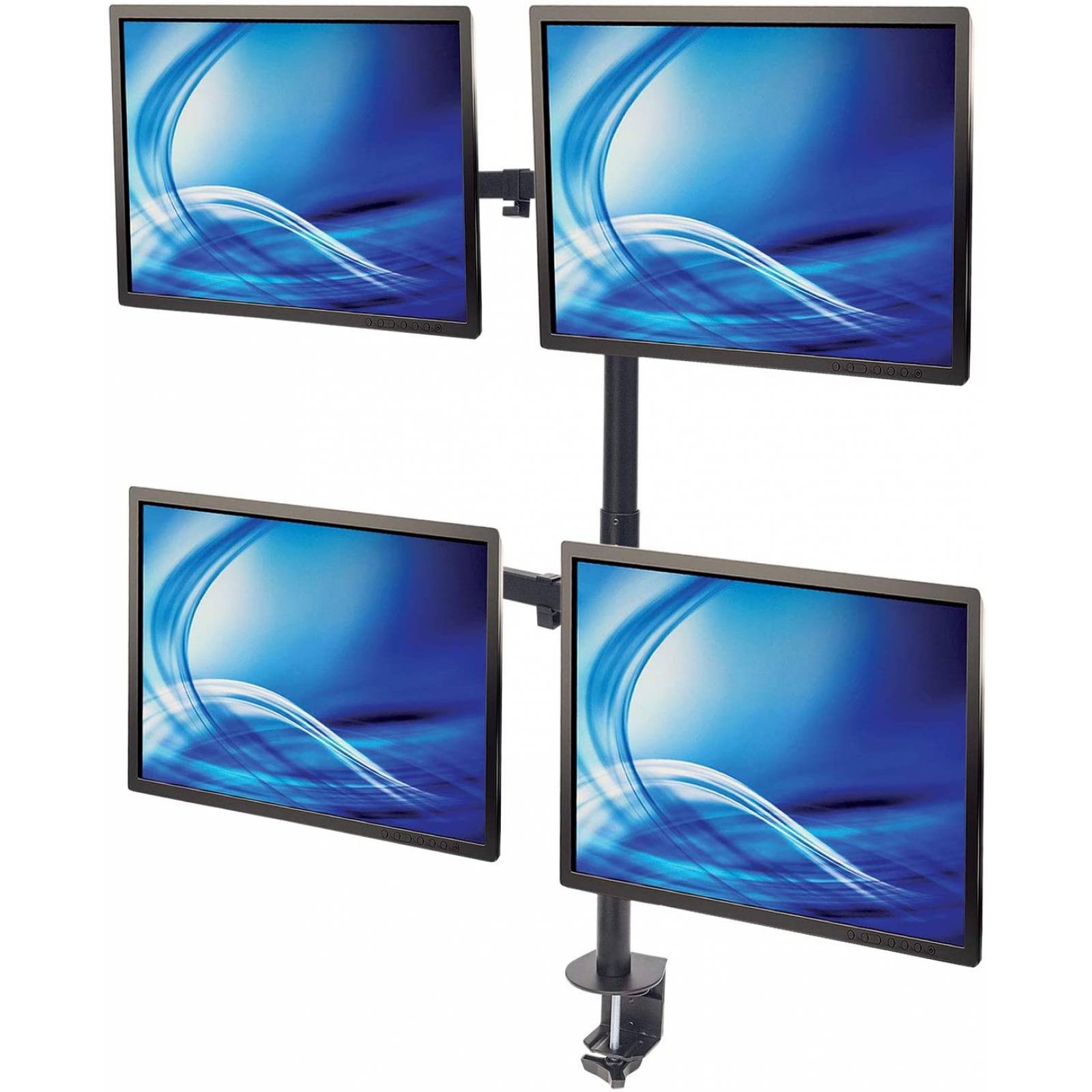 Soporte Manhattan para 4 Monitores 13 Pulg - 32 Pulg, hasta 32Kg,(461566) Negro