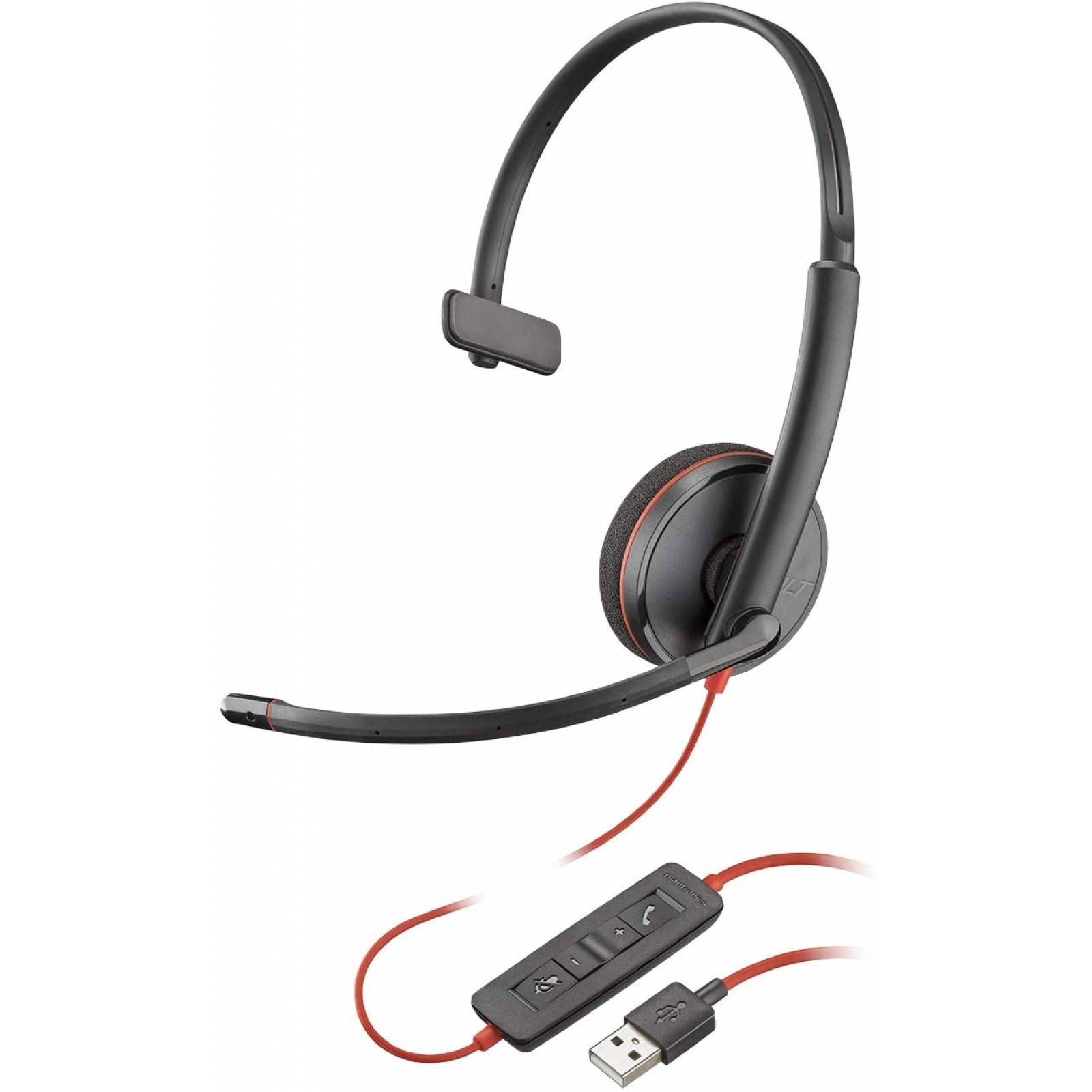 DIADEMA PLANTRONICS BLACKWIRE C3210 USB-A MONAURAL NEGRA (209744-101)