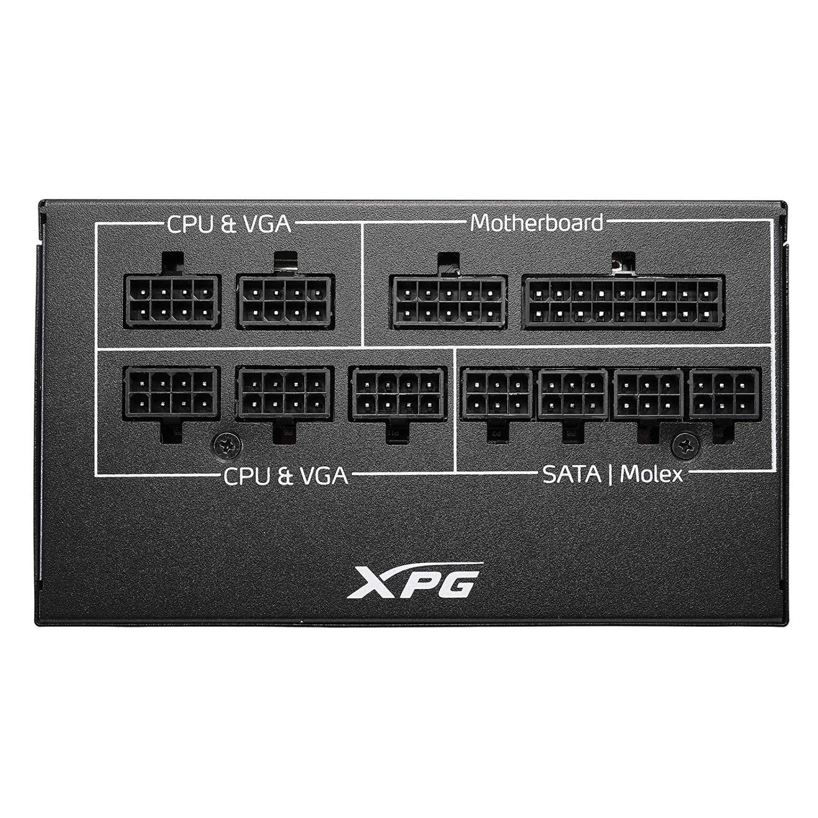 Fuente de poder XPG Core Reactor 850W, Modular, 2x4+4 Pin, 6xPCIe 6+2 Pin, 12xSata 5 Pin, 4xMolex 4 Pin, Cer 80 Plus Gold (COREREACTOR850G-BKCUS)