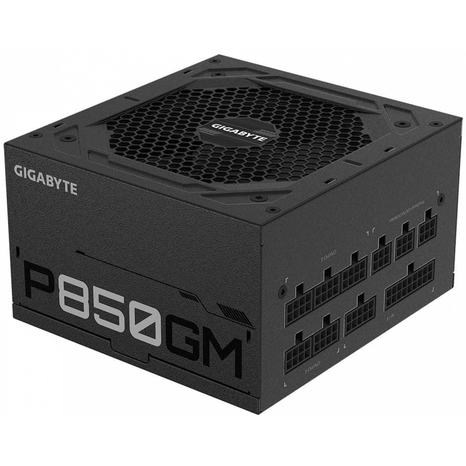 Fuente de poder Gigabyte GP-P850GM, 850W, 20+4 pin, 2xCPU 4+4, 4xPCIE 6+2, 8xSata, 3xmolex, certificacion 80 Plus Gold GP-850GM