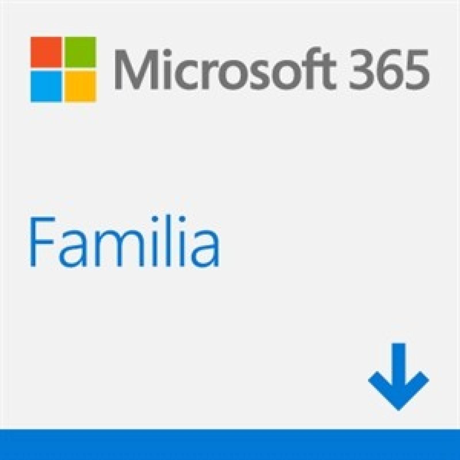 Microsoft Office 365 Family, para 6 personas, 5 dispositivos cada uno, Licencia electrónica ESD (6GQ-00088) No devolución-No Cancelación