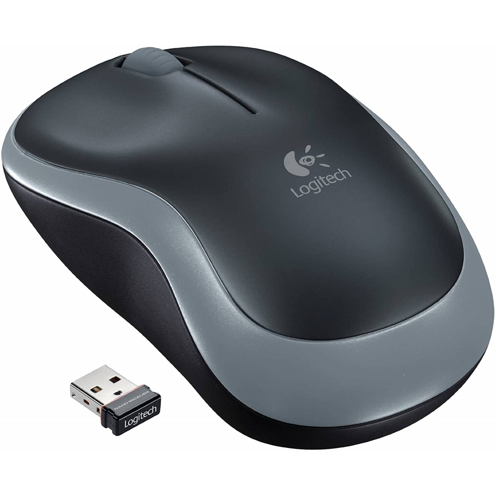 Ratón Logitech M185 (910-002225), Inalambrico, Nano Receptor usb2.0, Dark Grey.