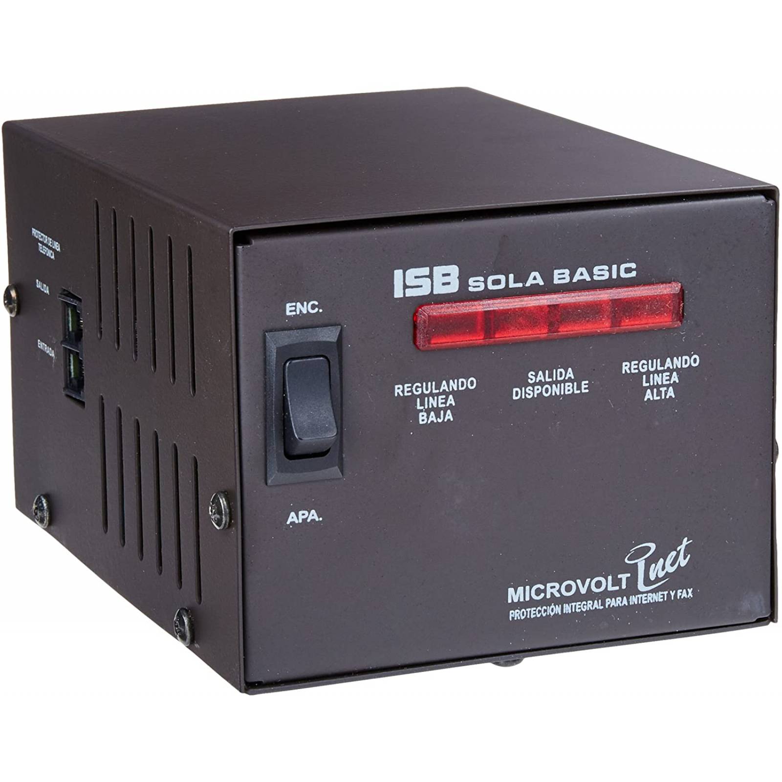 REGULADOR ISB SOLA BASIC MICROVOLT 2000VA, 4 CONTACTOS