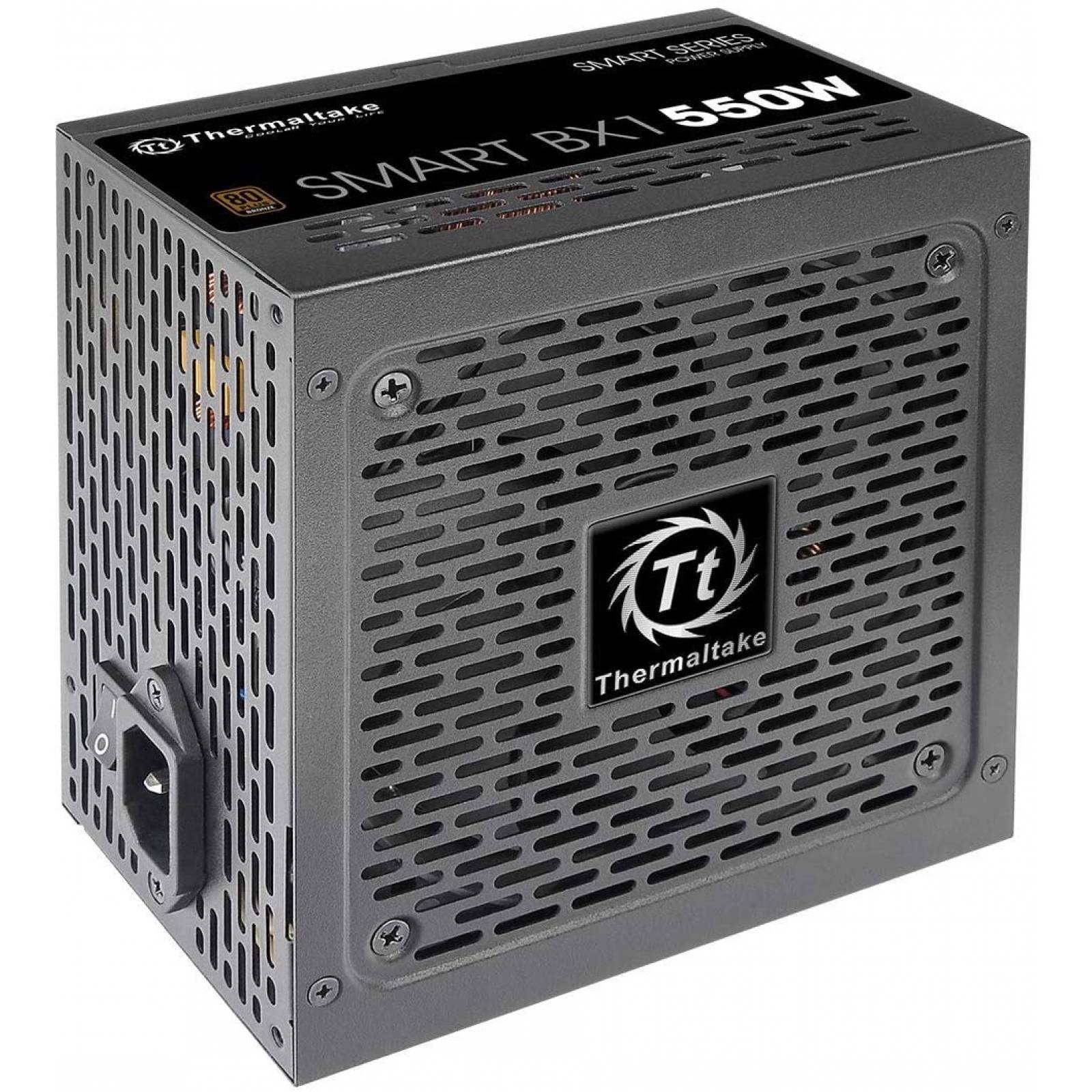 Fuente de Poder Thermaltake Smart BX1 550W, 1x20+4 PIN, 1x4+4 PIN, 6xSATA, 2x6+2 PIN, 4x4 Pin, Certificación 80 PLUS Bronze