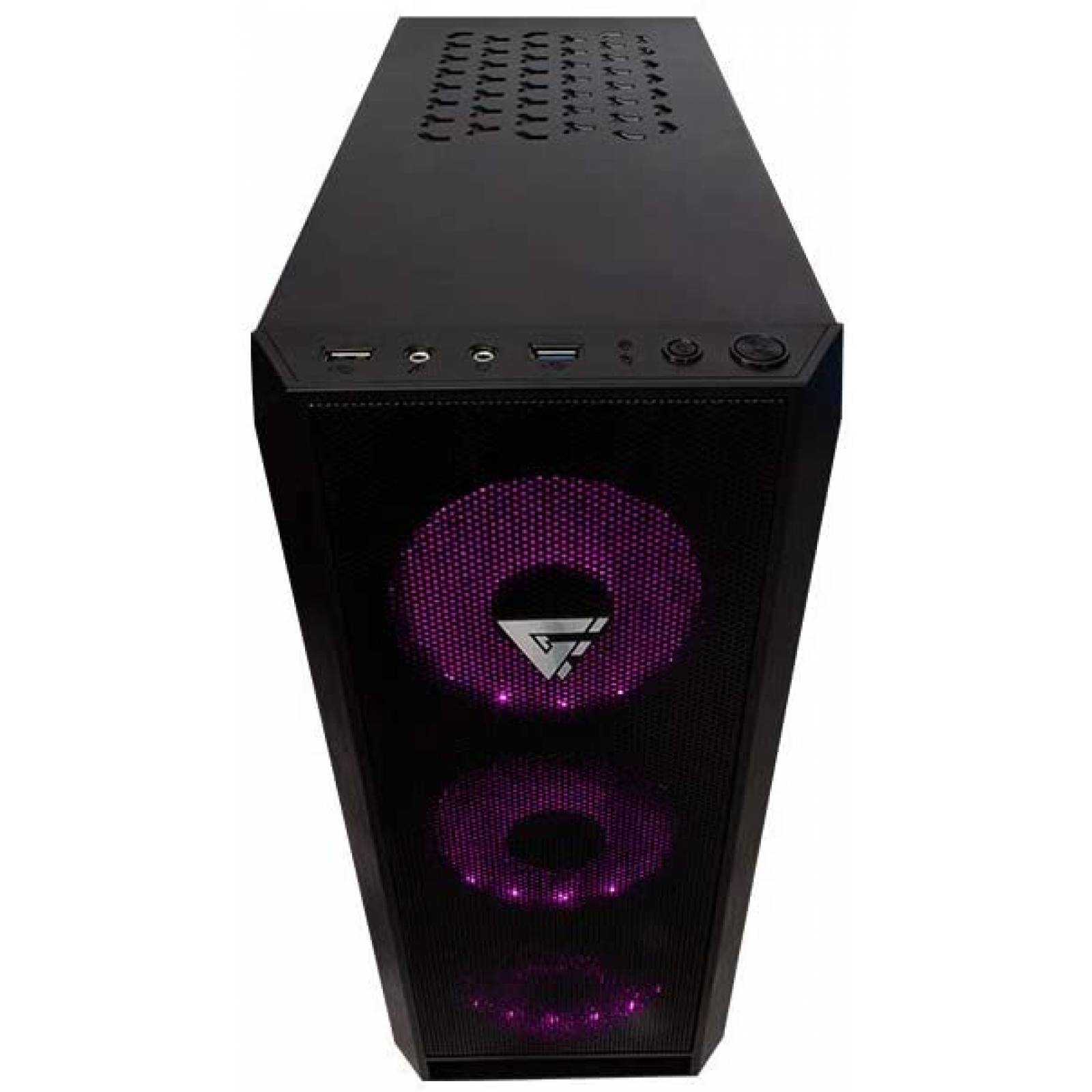 Gabinete GAME FACTOR CSG502 gaming case, ATX, MICRO ATX, MINI ITX, 3 ventiladores 120mm y 1 80mm, bahias de expansion 2x 2.5" 2x 3.5", iluminacion RGB