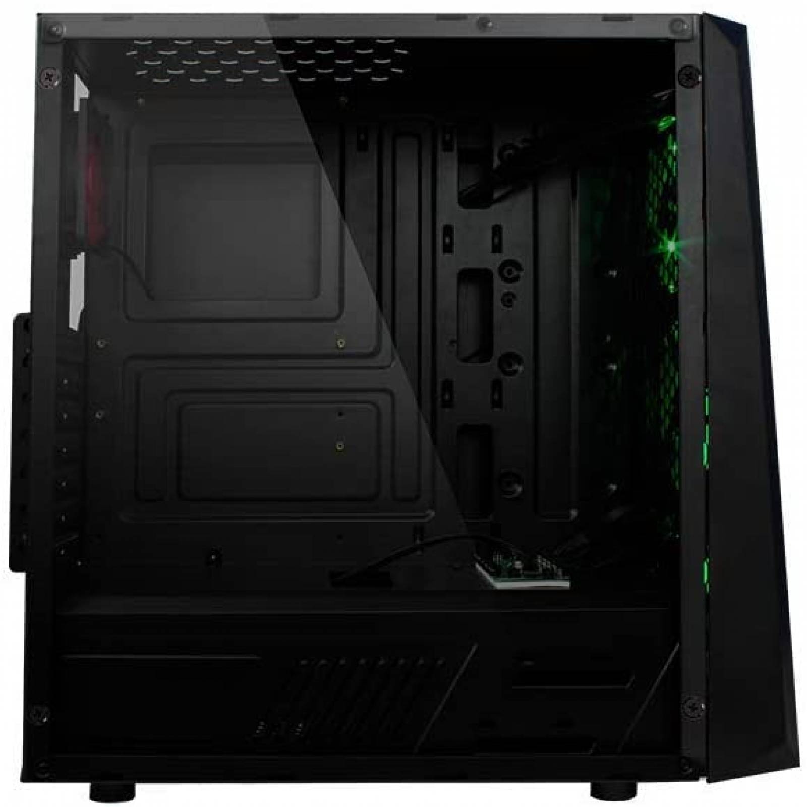 Gabinete GAME FACTOR CSG502 gaming case, ATX, MICRO ATX, MINI ITX, 3 ventiladores 120mm y 1 80mm, bahias de expansion 2x 2.5" 2x 3.5", iluminacion RGB