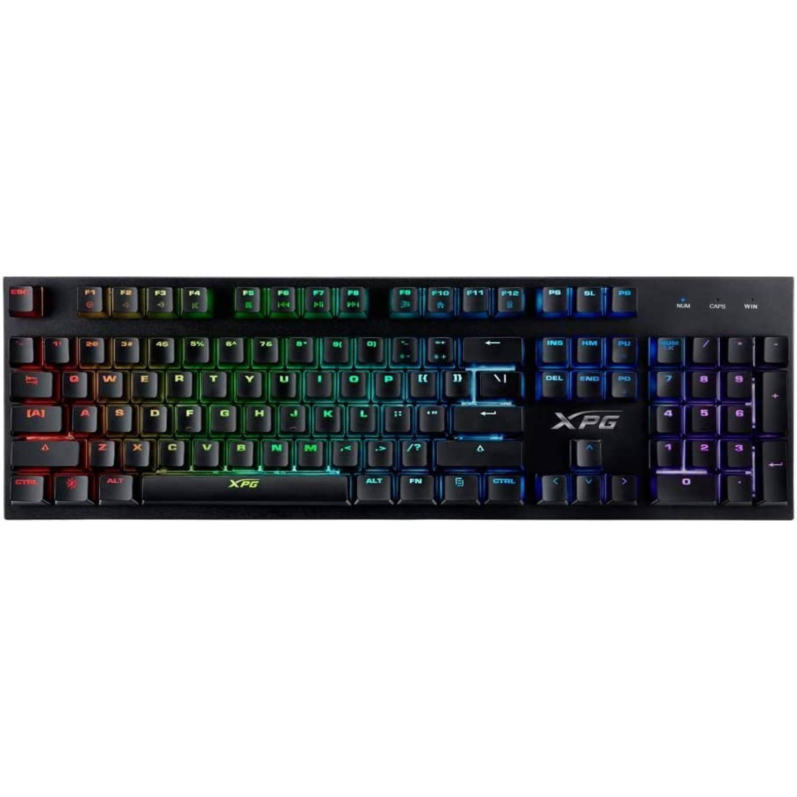 Teclado Mecanico Usb Adata XPG Infarex K10, 9 efectos de Iluminación, reconocimiento de varias pulsaciones simultáneas