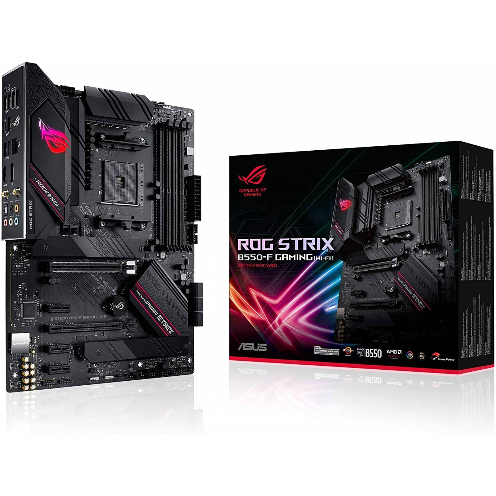 Tarjeta madre ASUS ROG STRIX B550-F GAMING WI-FI, Socket AM4, 4xDDR4-SDRAM, 6xSATA III, 4xUSB 3.0, 2xUSB 2.0, 1xHDMI, ATX