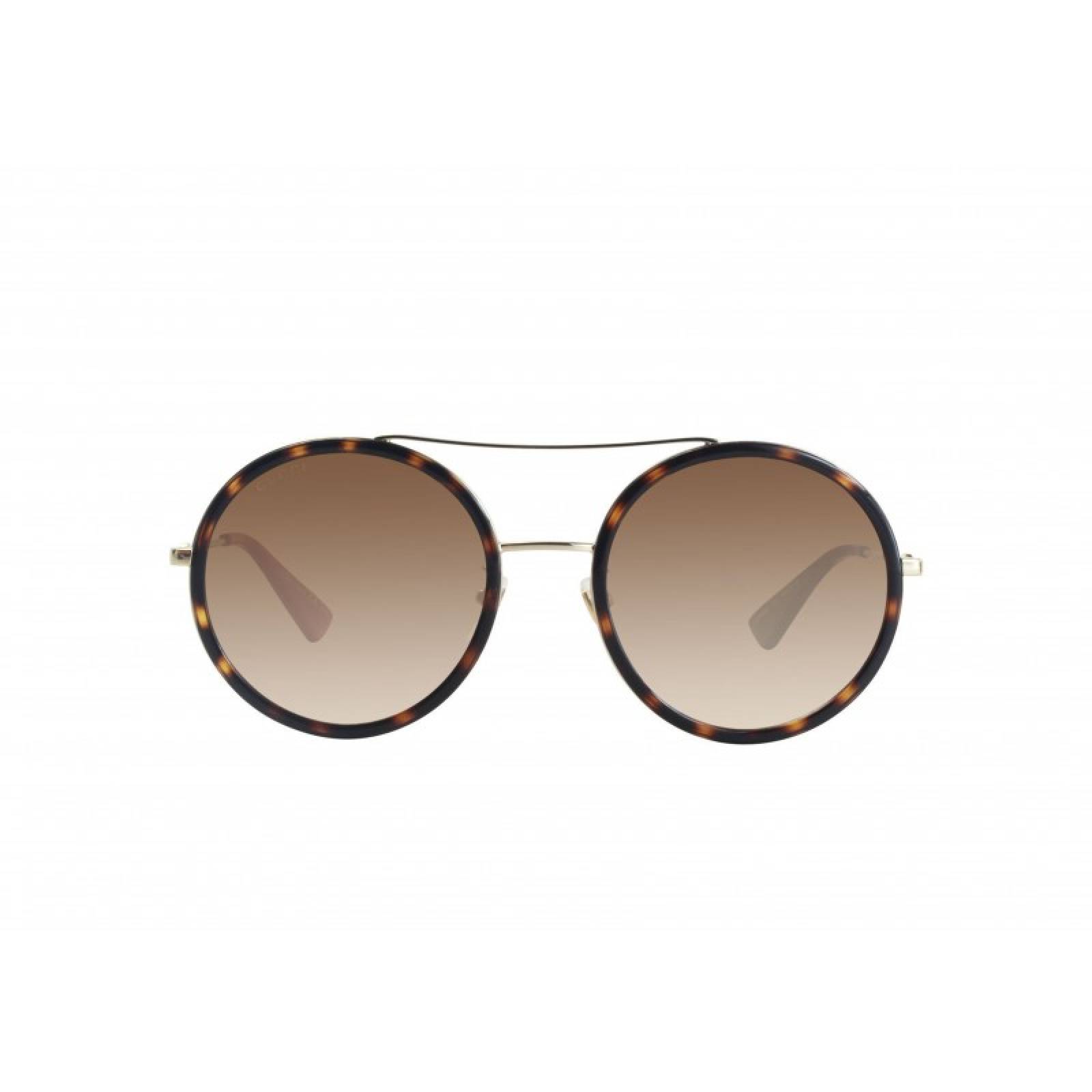 Gucci Gg0061s 013 Round Double Bridge Cafe degradado Carey