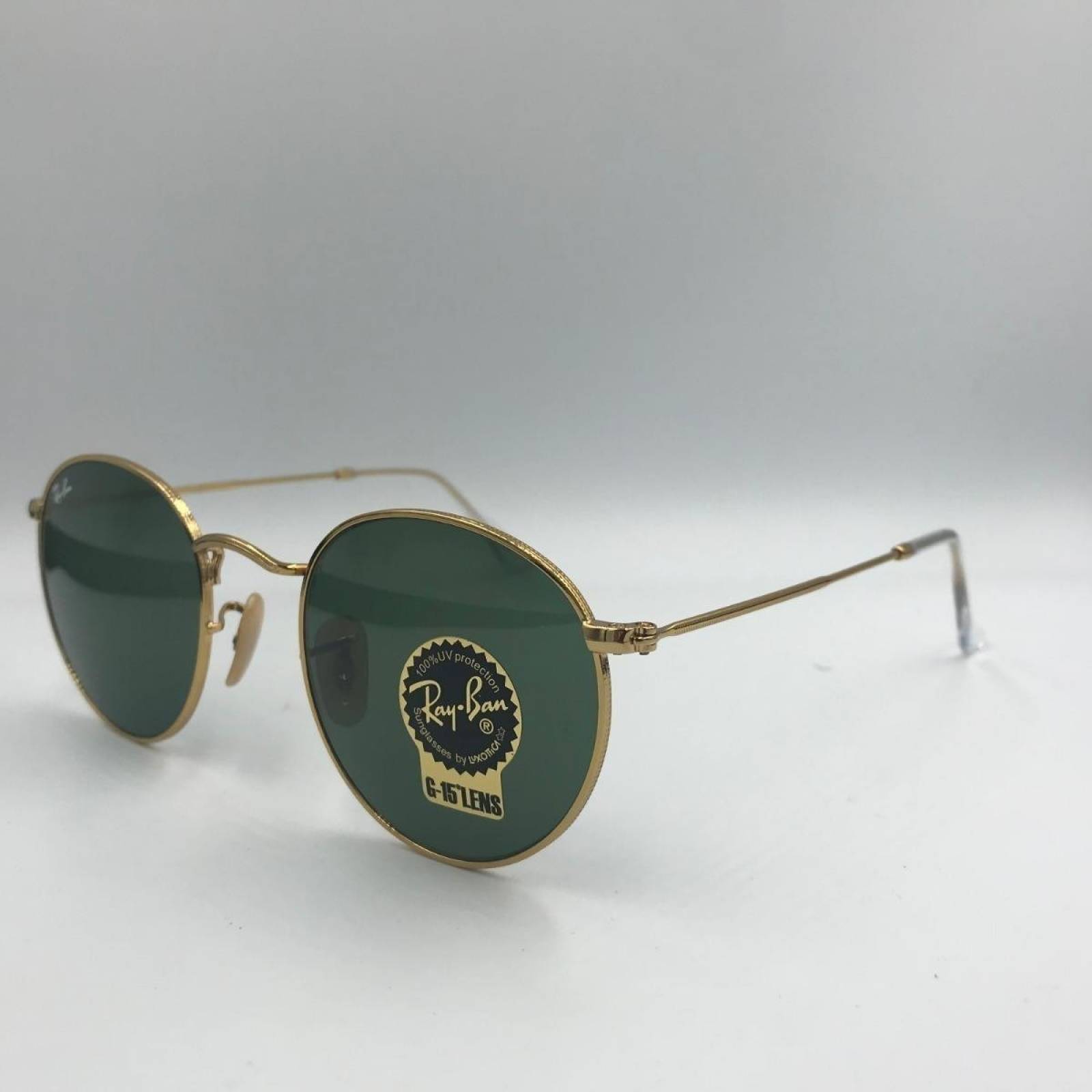 Ray Ban Rb3447 001 Round Metal Negro G-15 Dorado Original