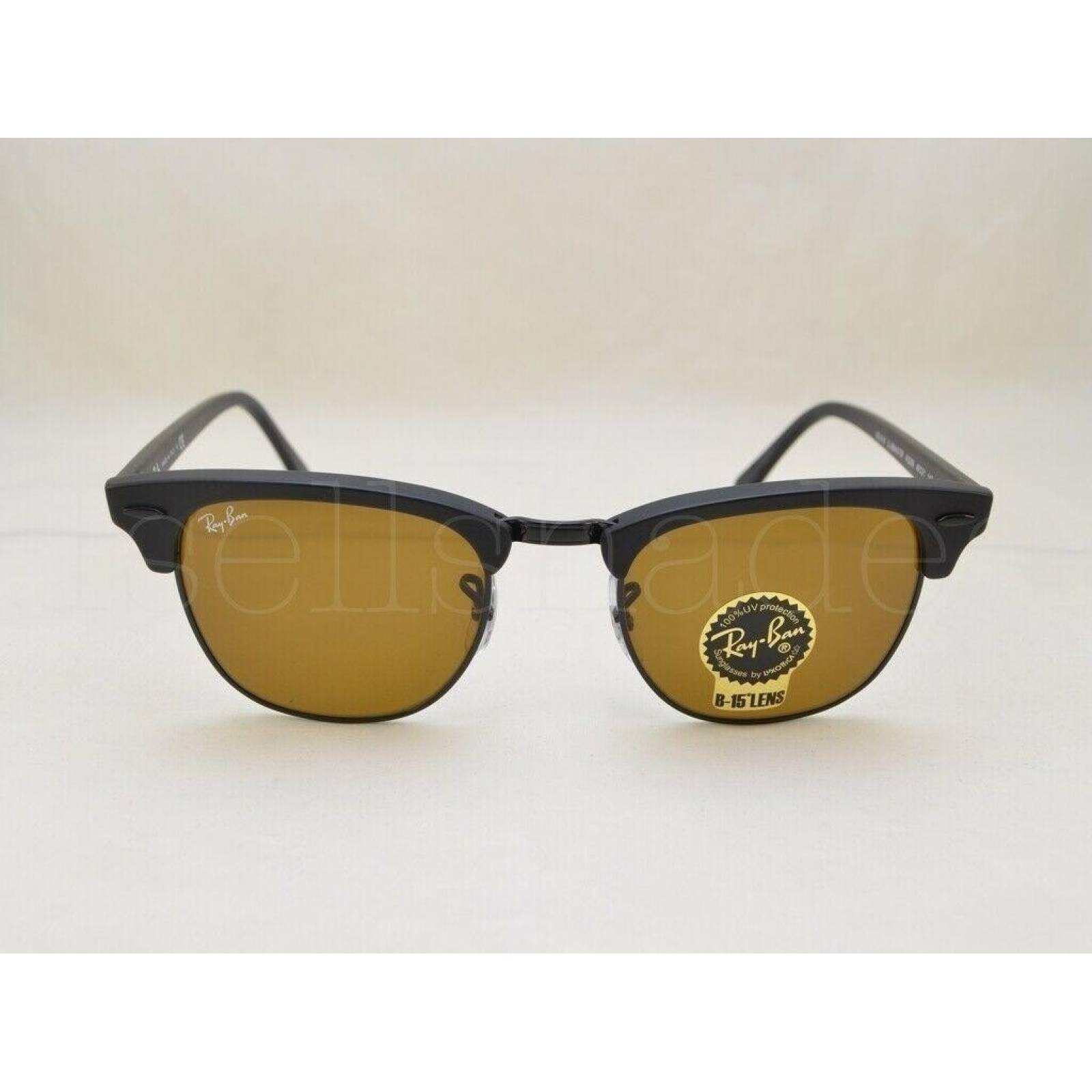 Ray Ban Rb3016 W3389 Clubmaster Cafe B-15 Negro Mate