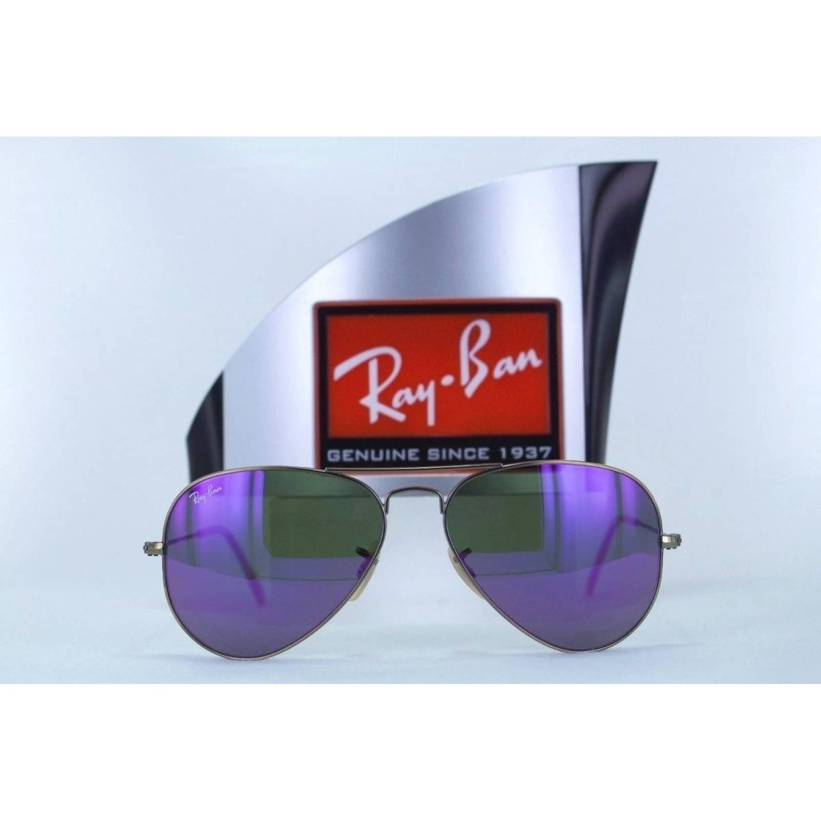 Ray Ban Rb3025 167/1m Aviator Morado Espejo Bronce Gota