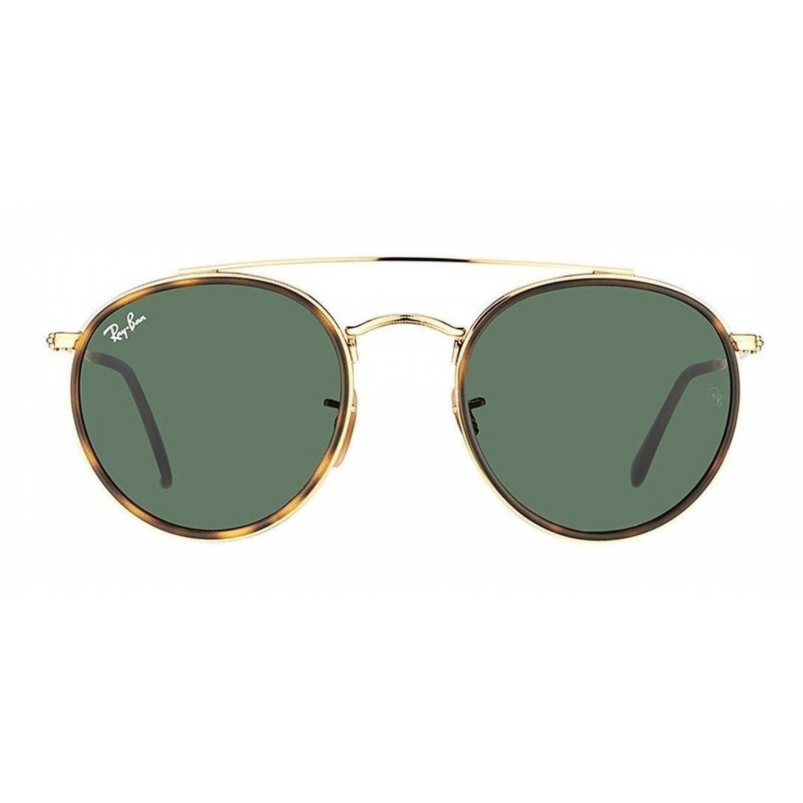 Ray Ban Rb3647n 001 Round Double Bridge Negro G-15 Dorado