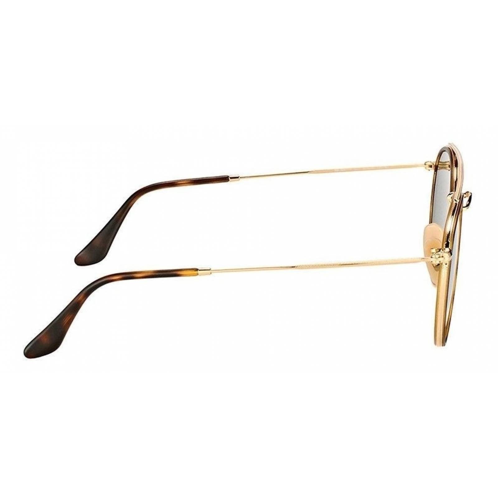 Ray Ban Rb3647n 001 Round Double Bridge Negro G-15 Dorado