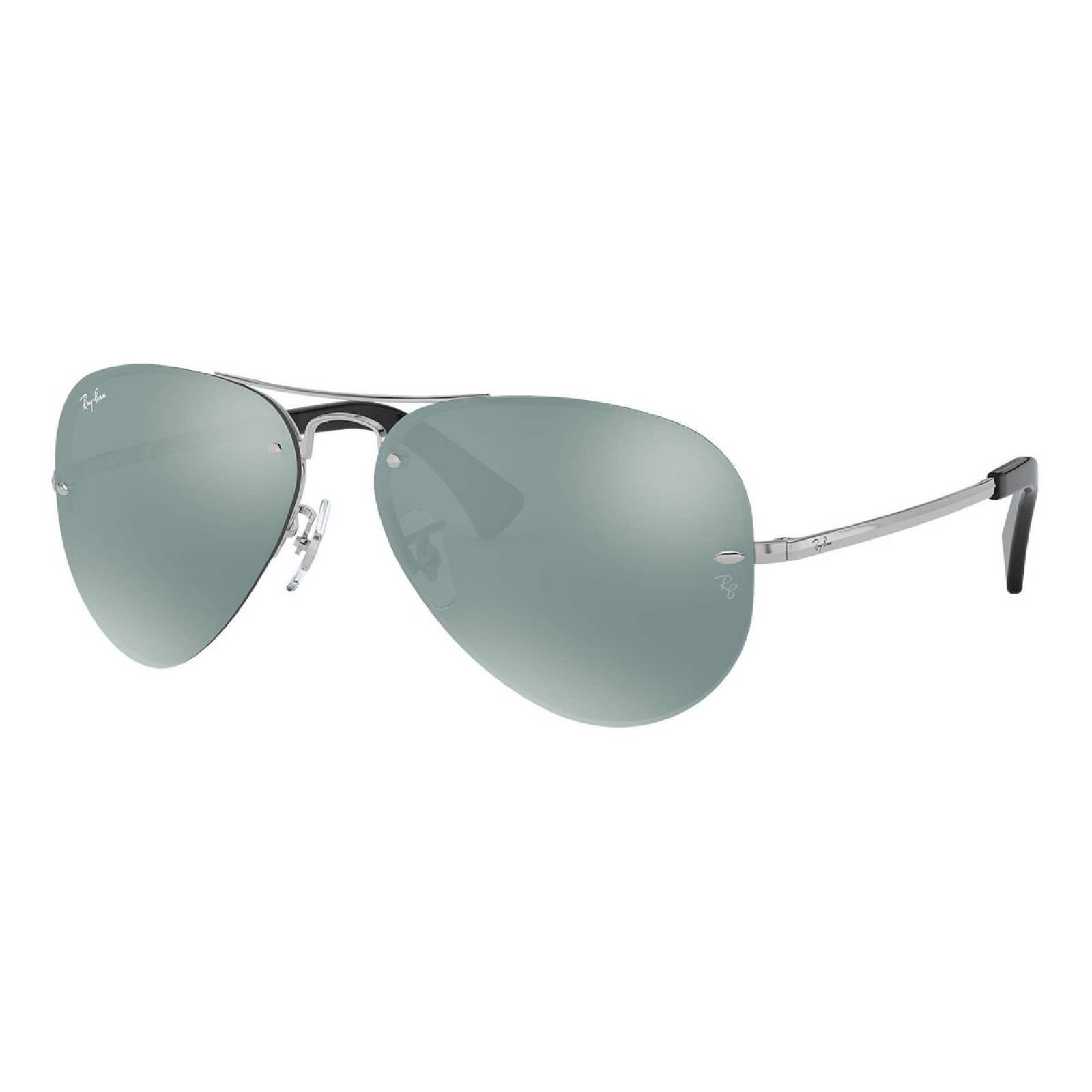 Ray Ban Rb3449 003/30 Aviator Gris Espejo Plateado