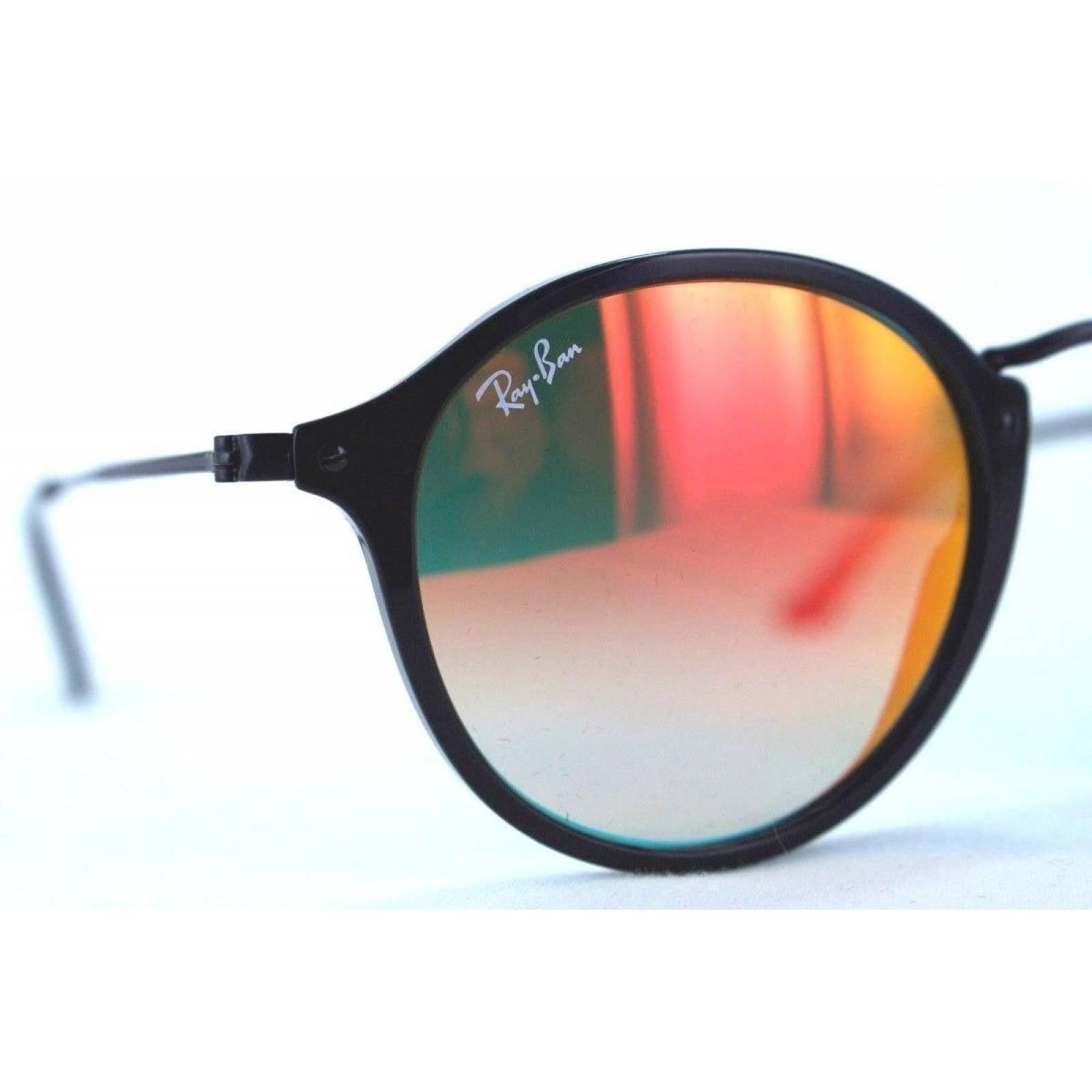 Ray Ban Rb2447 901/4w Round Fleck Rojo Degradado Negro