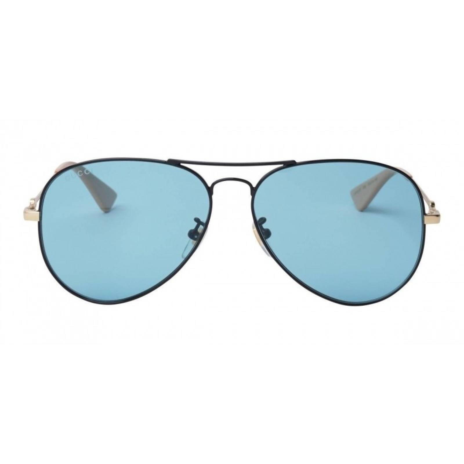 Gucci Gg0515s 005 Aviator Sunglasses Verde Transparente Negro