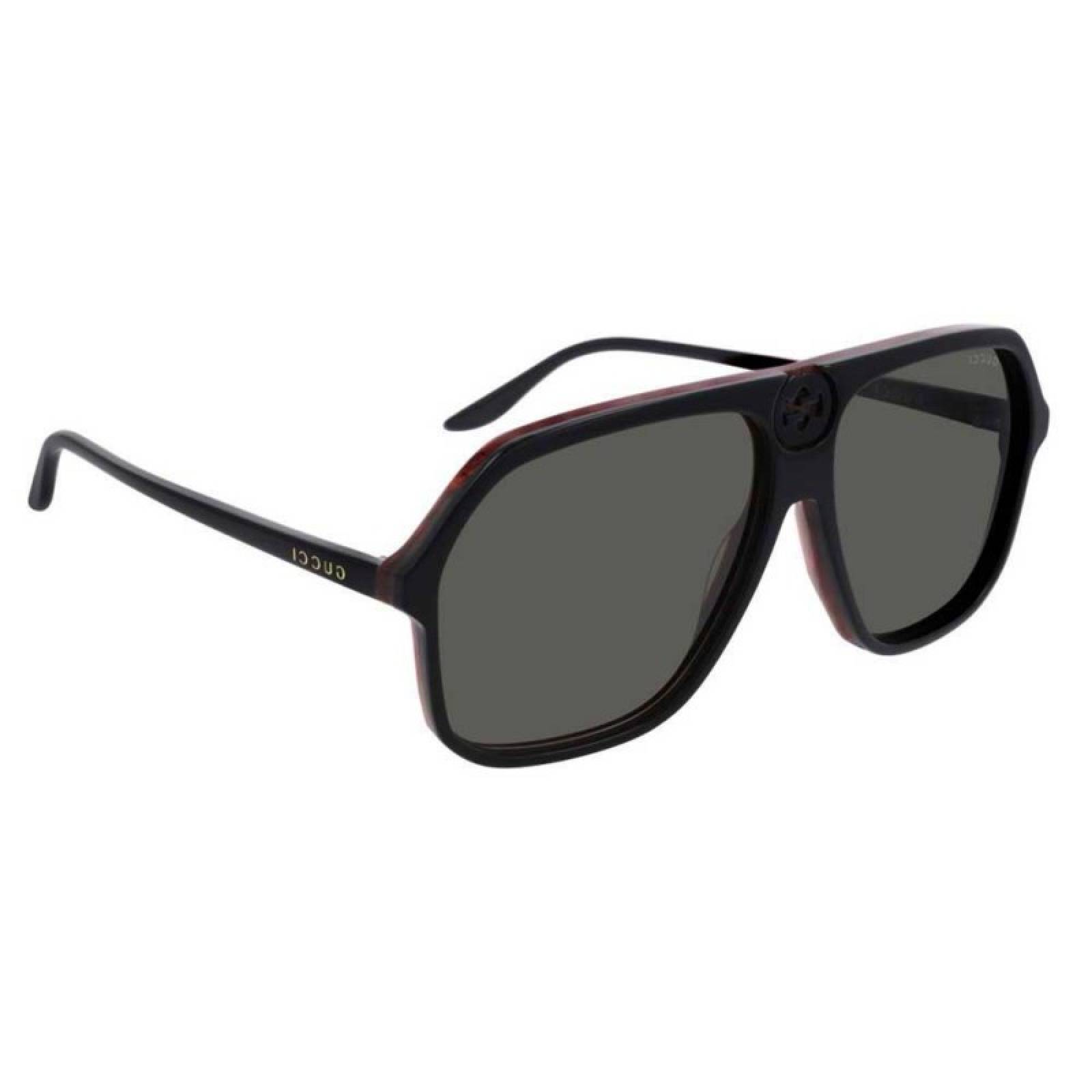 Gucci Gg0734S 001 Square Aviator Negro Gris Original