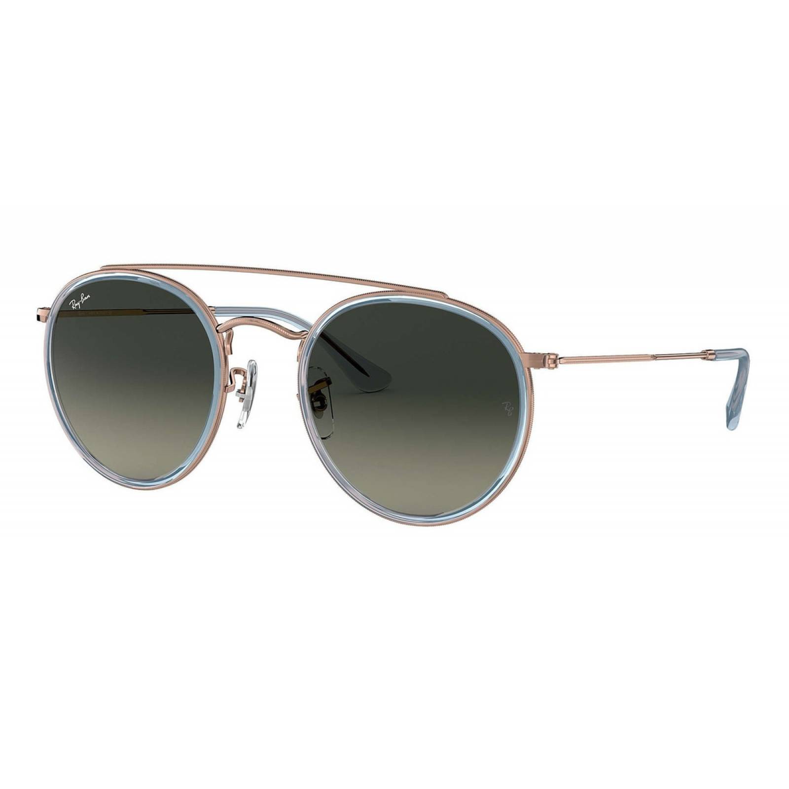 Ray Ban Rb3647n 906771 Round Double Bridge Gris degradado Original