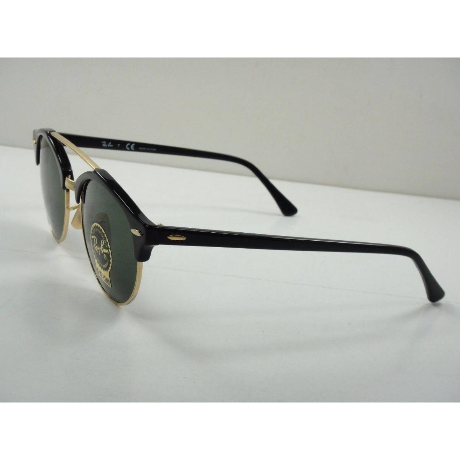 Ray Ban Rb4346 901 Clubround Double Bridge Negro G-15 Dorado
