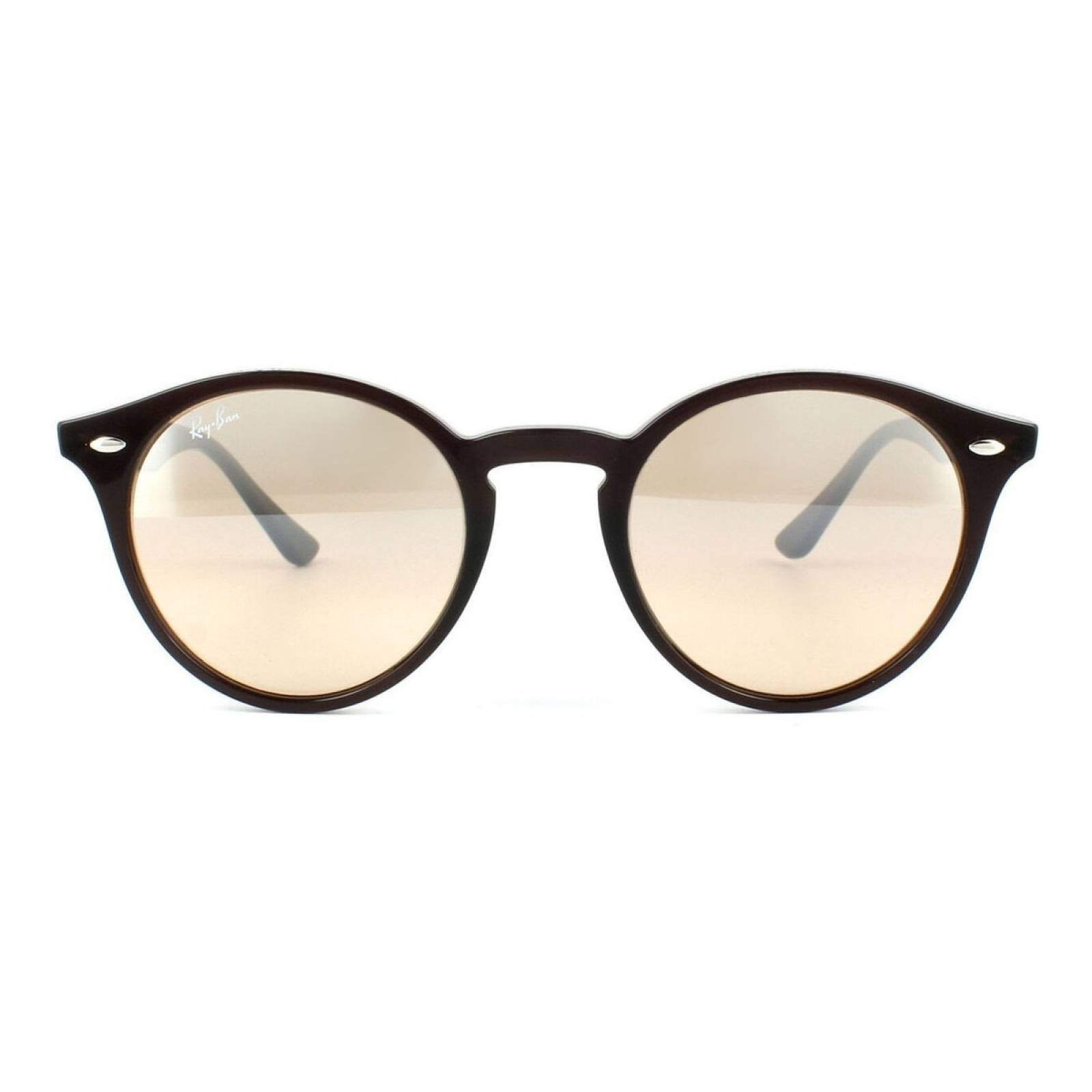 Ray Ban Rb2180 62313d Round Metal Acetato Morado Espejo