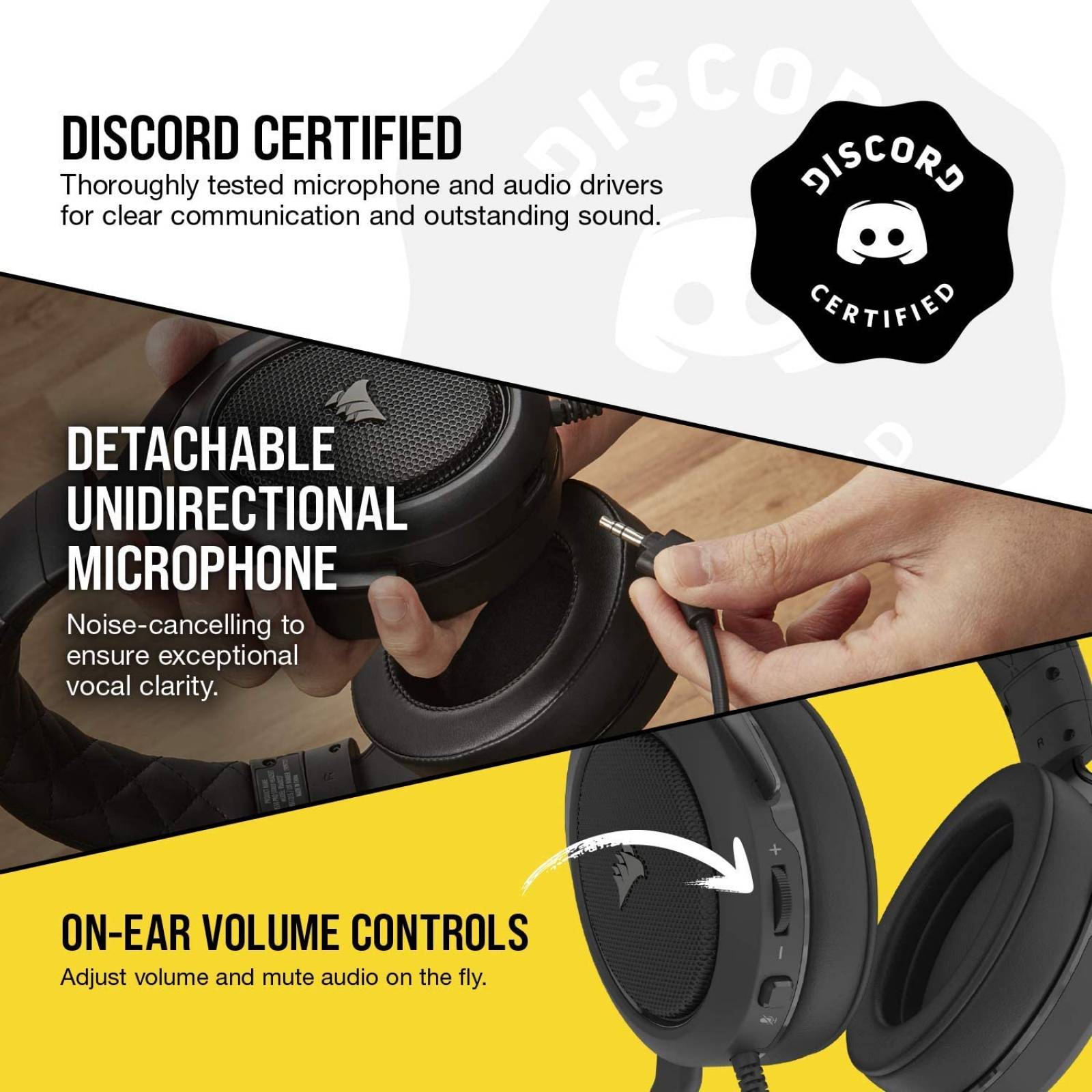 HEADSET CORSAIR HS50 PRO STEREO GAMING CA-9011215-NA