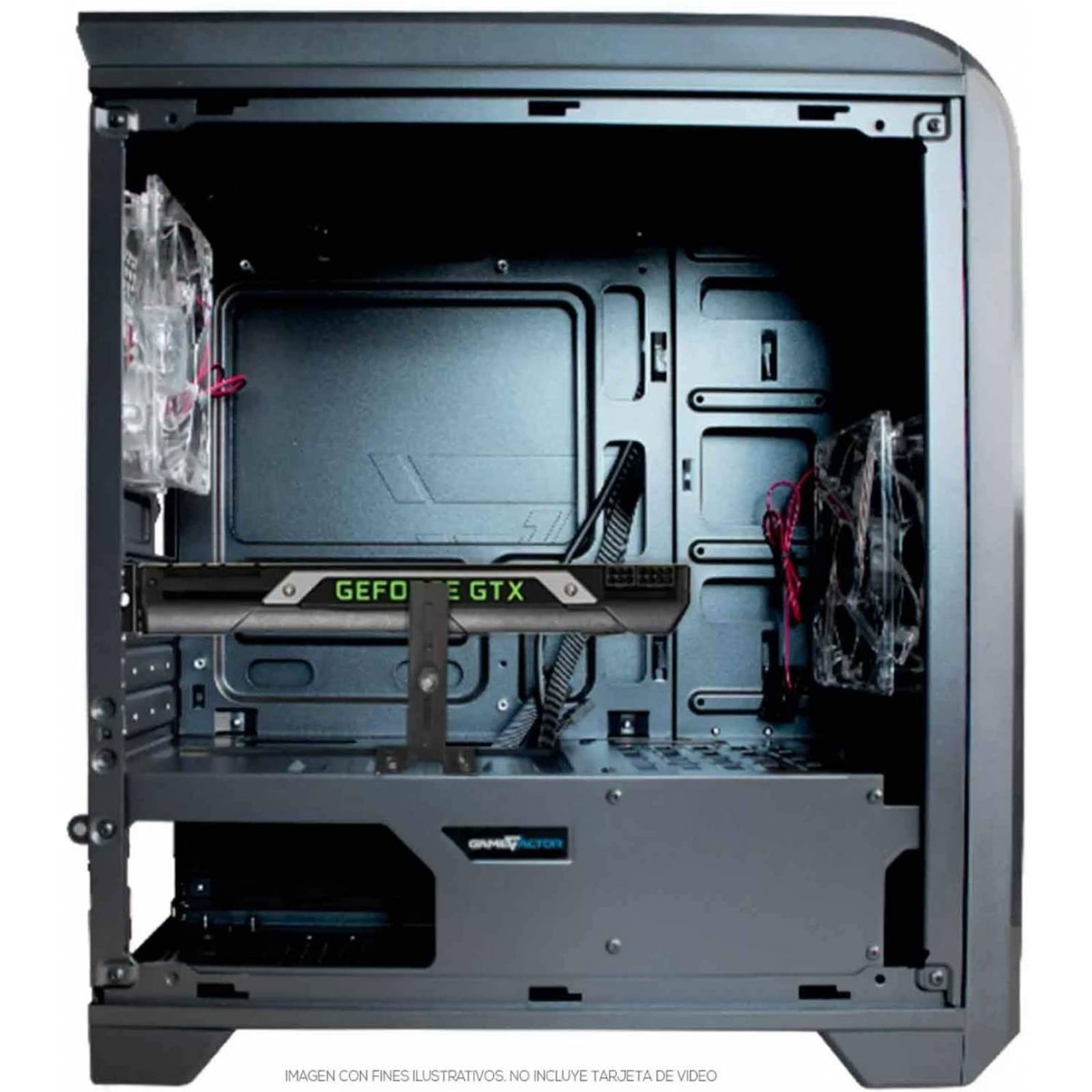 GABINETE GAME FACTOR CSG500 AZUL mATX USB 3.0,1 VENT 120MM S/FTE