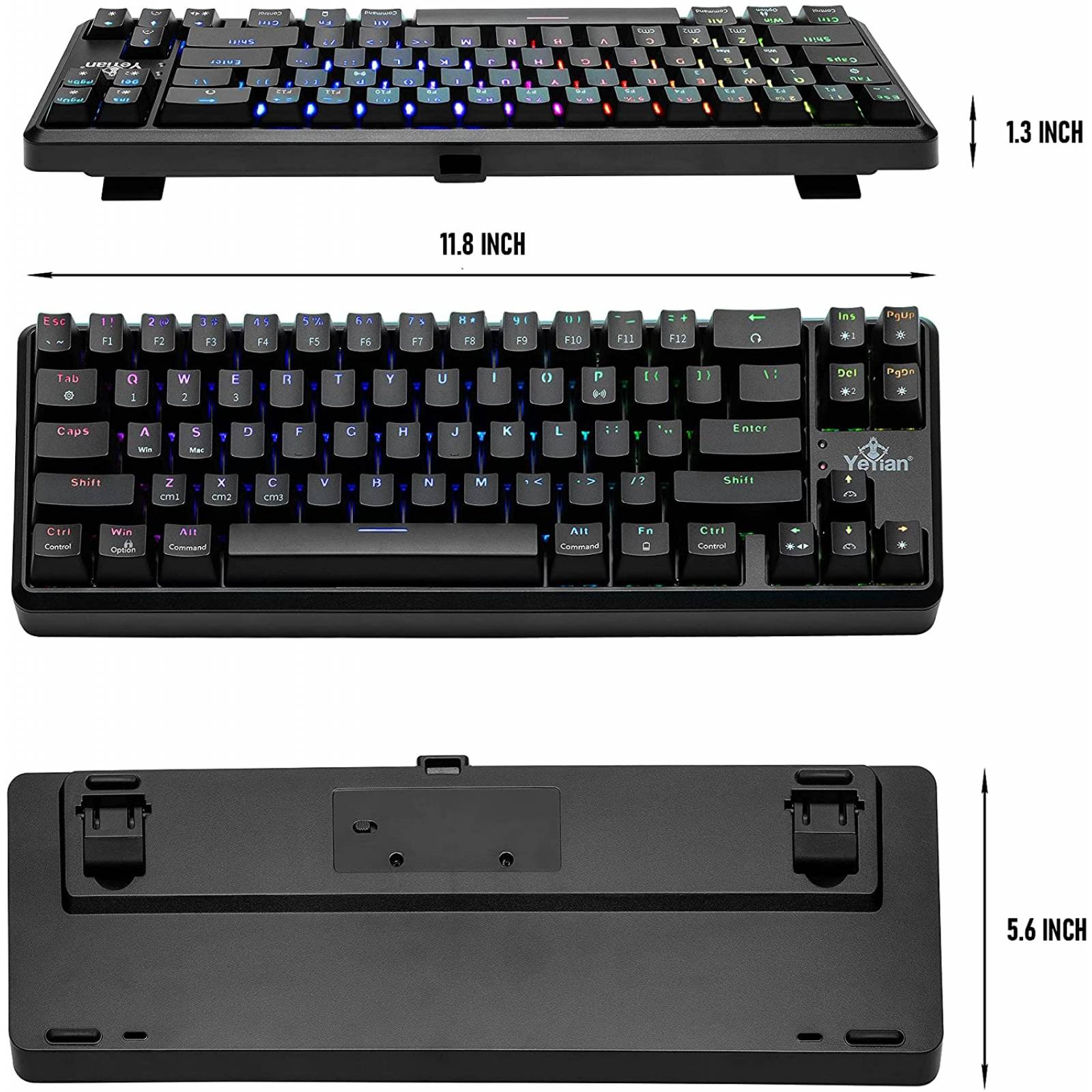 TECLADO GAMER YEYIAN YTM-28209R AKIL S3500 MECANIC SWITCH ROJO RGB