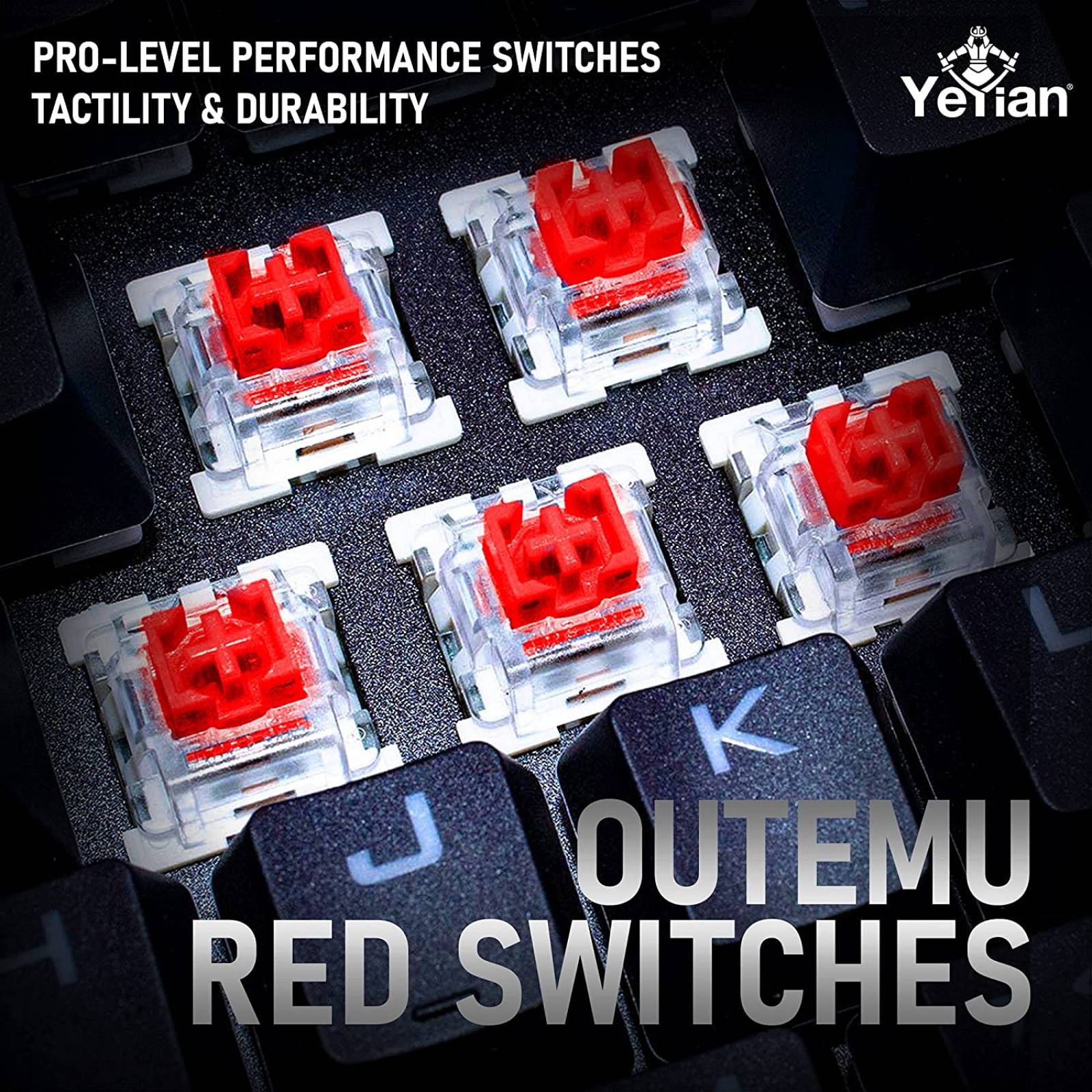 TECLADO GAMER YEYIAN YTM-28209R AKIL S3500 MECANIC SWITCH ROJO RGB