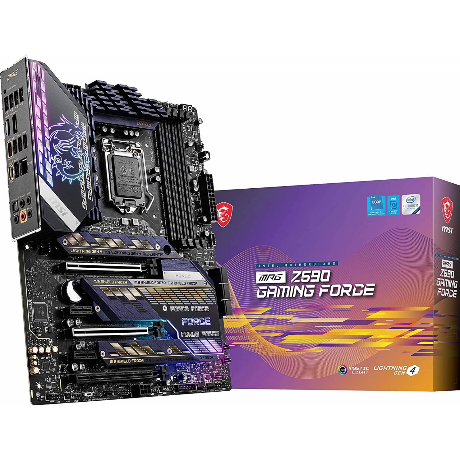 Tarjeta Madre MSI MPG Z590 GAMING FORCE, Skt 1200 Intel 11th Gen, 2x PCIe 4.0, 4x DIMM DDR4, 2x PCIe 3.0, 6x SATA, 8x USB 2.0, 4x USB 3.2 Gen 2