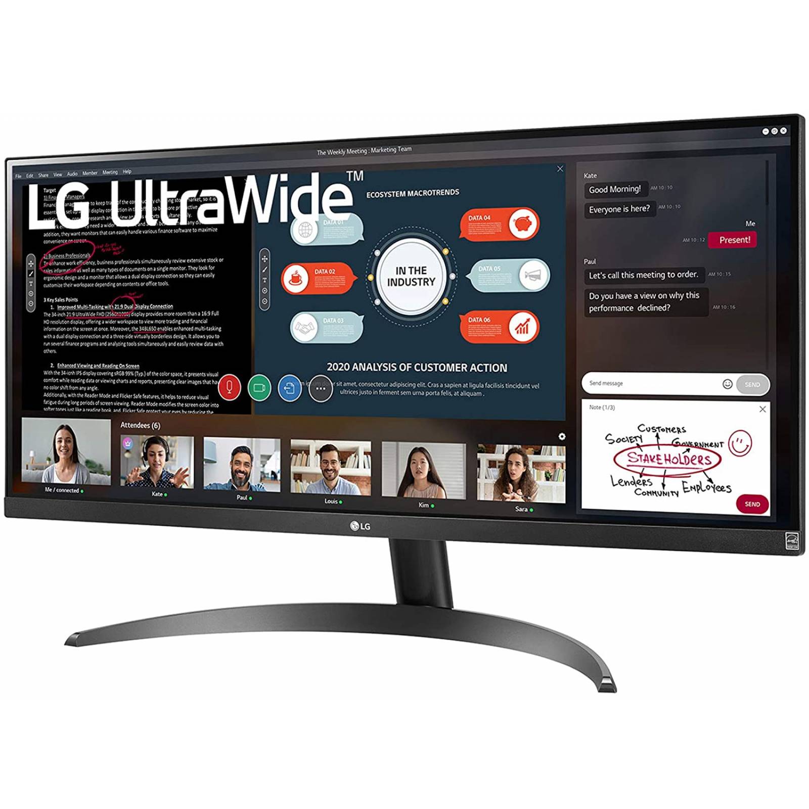 Monitor LG IPS UltraWide Full HD, 29Pulg 2560x1080, HDMI, (29WP500-B)