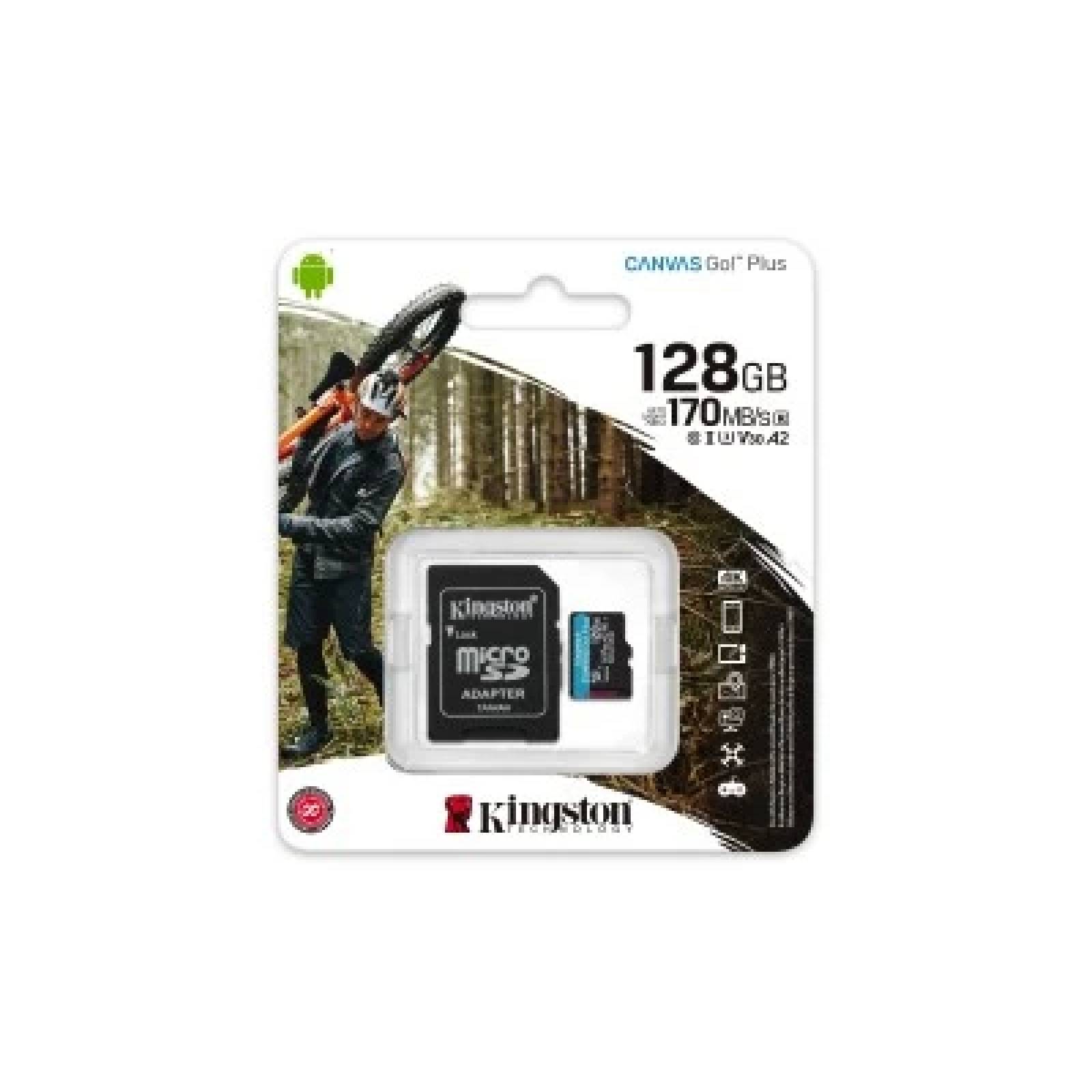 MICRO SD Kingston Technology SDCG3/128GB - 128 GB, Negro