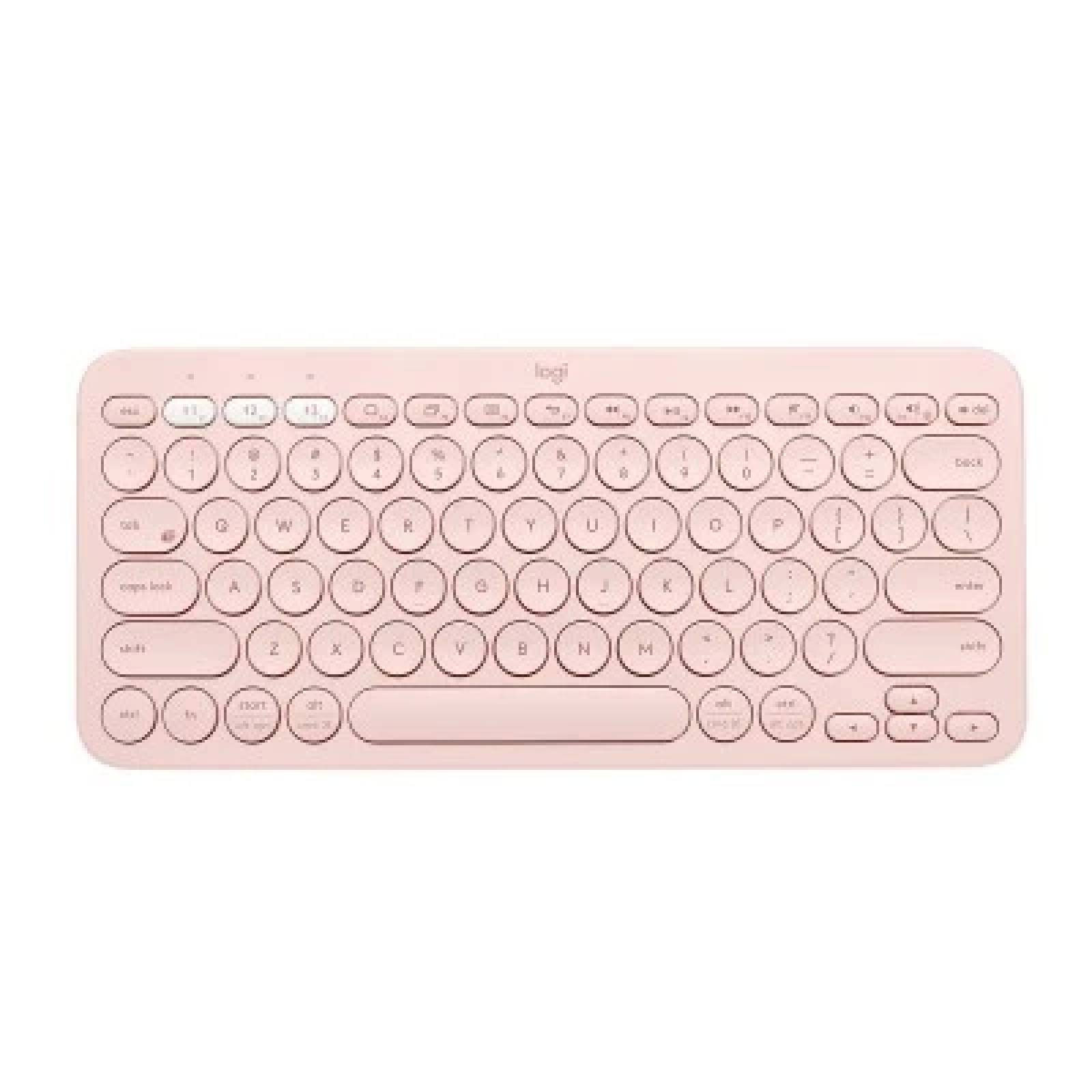 Teclado MULTI-DEVICE BLUETOOTH LOGITECH K380 - Inalámbrico, Rosa