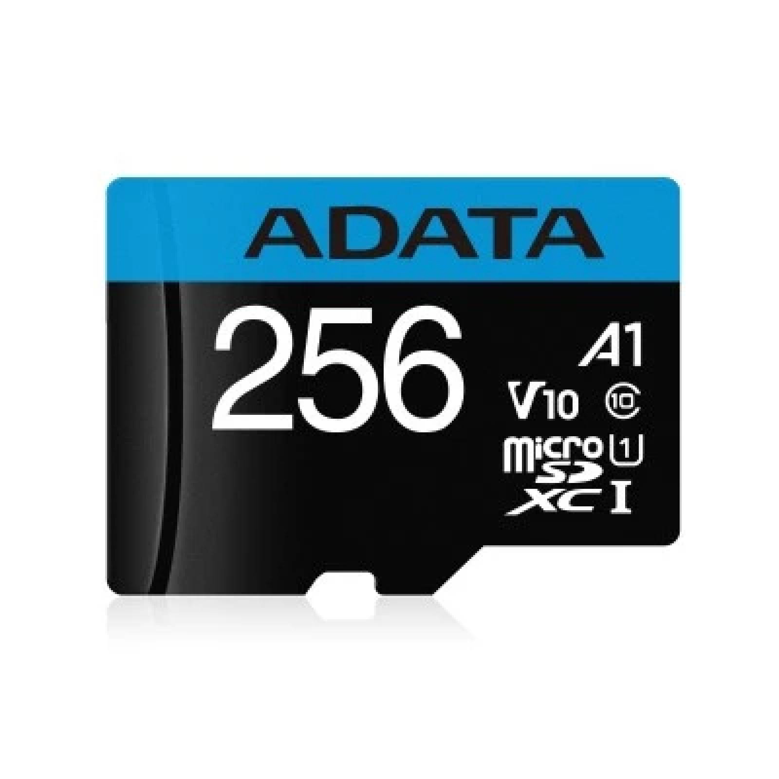 Memoria Micro SDXC ADATA Premier V10, 256GB, UHS-I, Class 10, Adaptador SD (AUSDX256GUICL10A1-RA1)