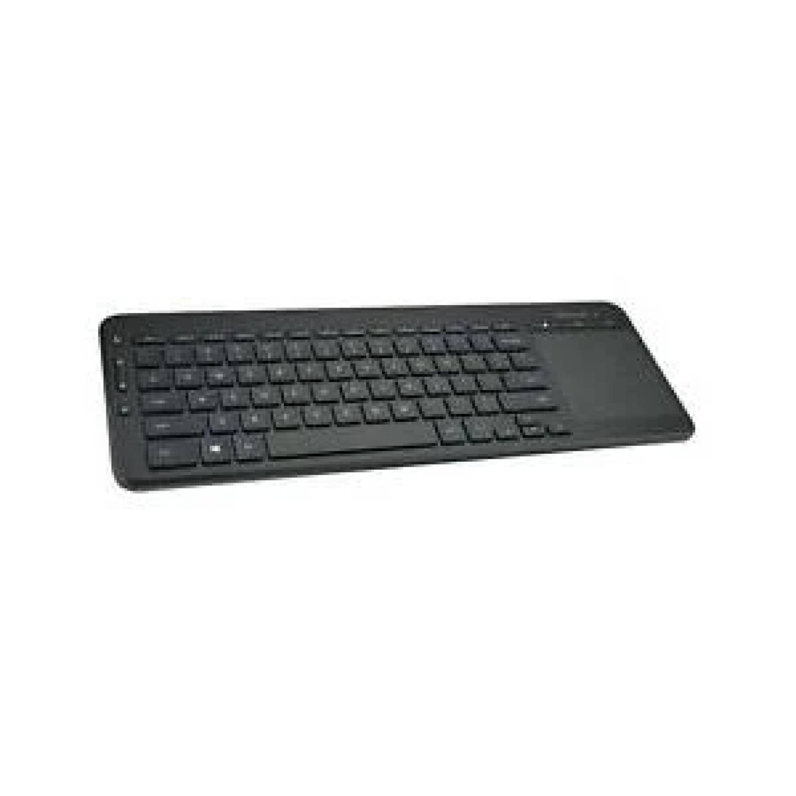 Teclado Inalambrico Microsoft All-in-one Media, Touchpad integrado, teclas multimedia, Mini Receptor Usb 2.0, Negro