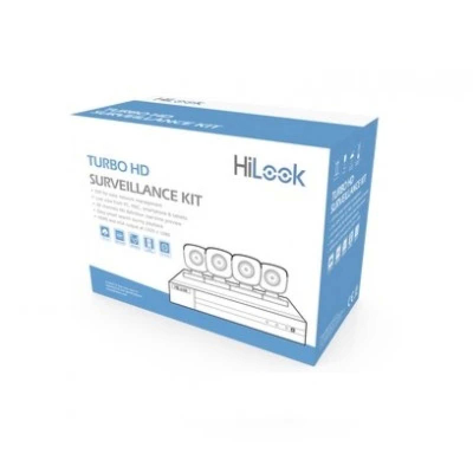 Kit de Vigilancia HiLook Turbo HD, 1080P, Camaras Metalicas de