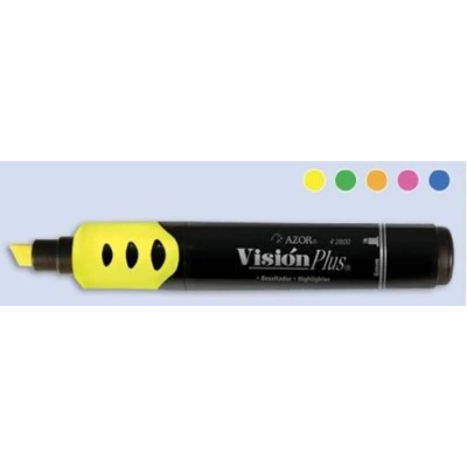 Resaltador VISION PLUS AZOR 2600AM - Amarillo c/12