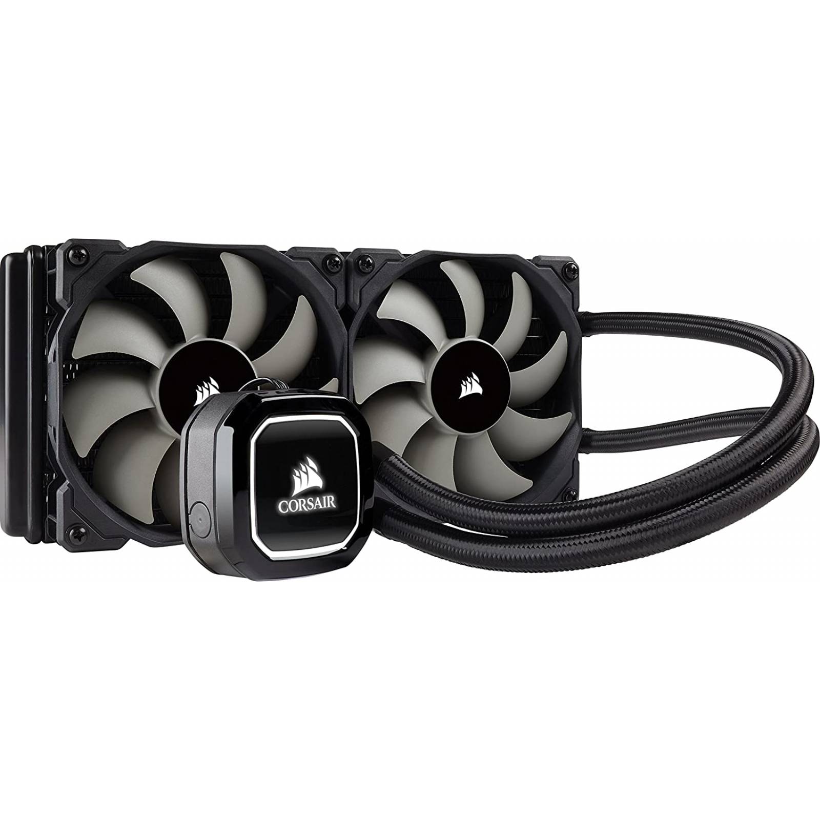 Sistema de enfriamiento liquido Corsair H100x 2 Ventiladores , para LGA 2011 Socket R, LGA 2066, Socket AM2, Socket AM3, Zócalo AM4
