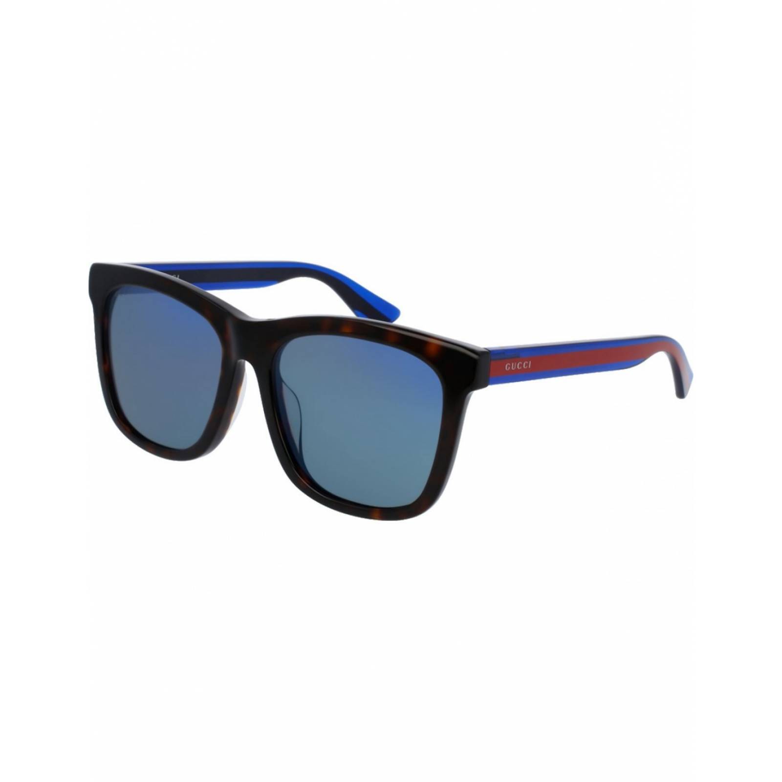 Lentes Gucci GG0057SK 004 Square Shape Carey Cafe Azul