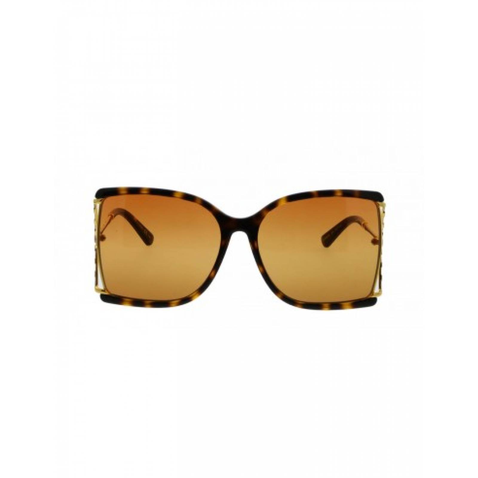 Lentes Gucci GG0592SK 003 Square Shape Cafe Carey Dorado