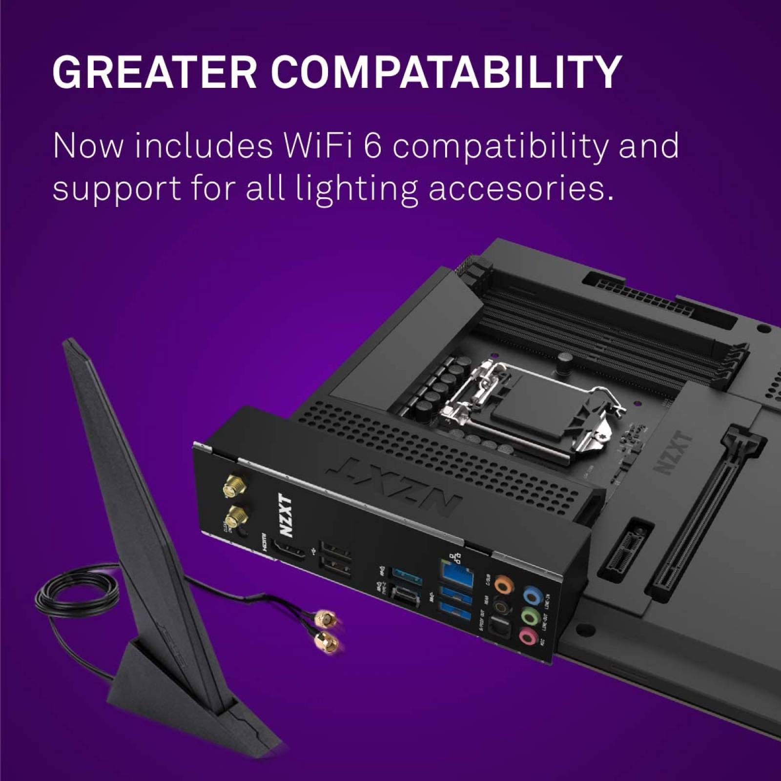 Tarjeta Madre NZXT N7 Z490 LGA 1200 Intel 10th 4xDIMM DDR4 2xM.2 4xSATA 4xUSB 3.2 2xUSB 2.0 1xHDMI Color Negro N7-Z49XT-B1