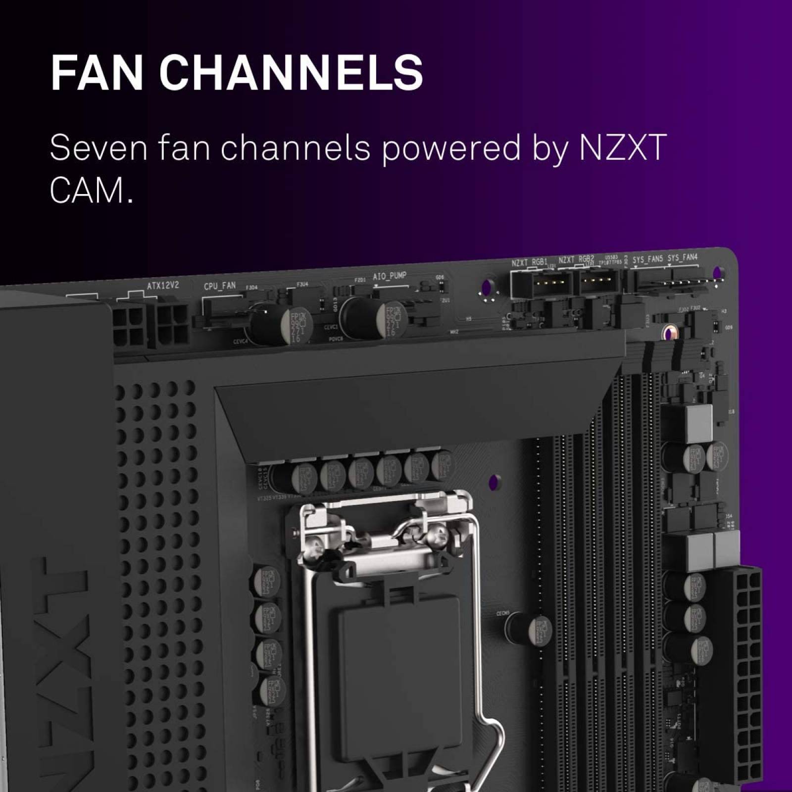 Tarjeta Madre NZXT N7 Z490 LGA 1200 Intel 10th 4xDIMM DDR4 2xM.2 4xSATA 4xUSB 3.2 2xUSB 2.0 1xHDMI Color Negro N7-Z49XT-B1